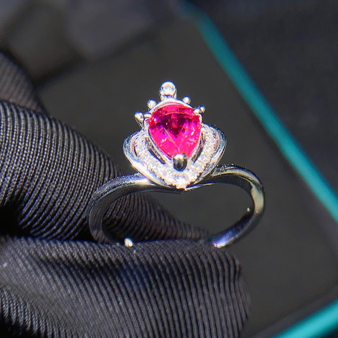 Exquisite Natural Tourmaline Ring - High-End Jewelry