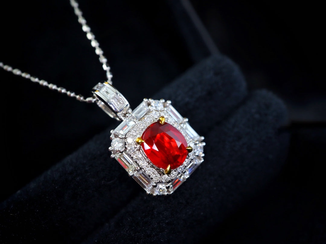 Pigeon's Blood Red Ruby Pendant - Premium Jewelry Collection