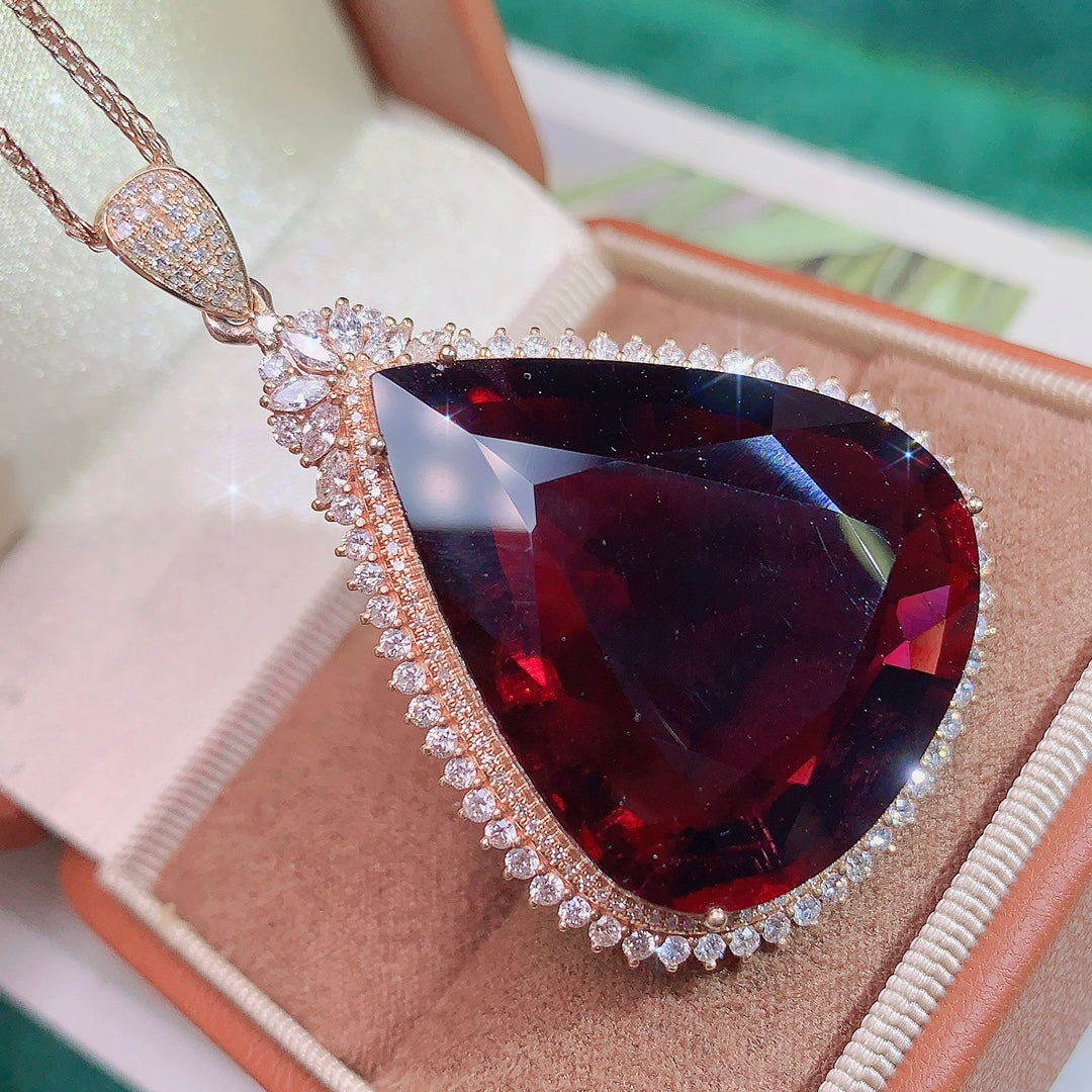 Exquisite Collector's Grade Large Carat Tourmaline Pendant - Fine Jewelry