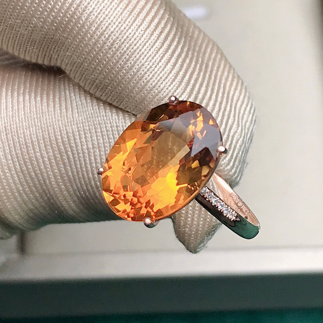 Stunning Yellow Citrine Ring - A Must-Have Jewelry for Prosperity