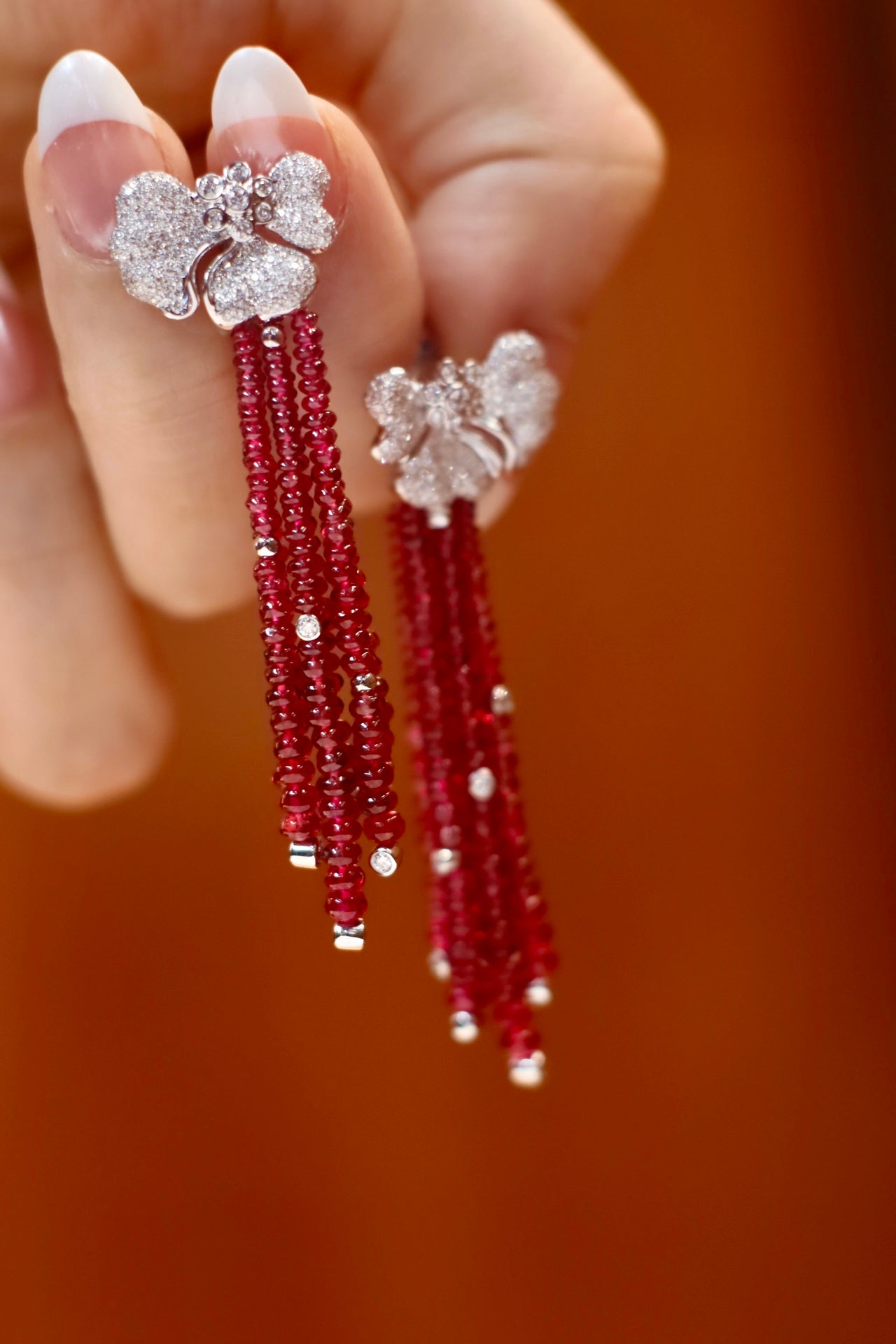 Unheated Myanmar Spinel Earrings: Mesmerizing Jet Bead Design Jewelry