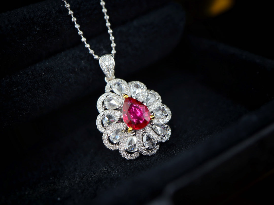 Pigeon's Blood Red Ruby Pendant - Premium Jewelry Collection