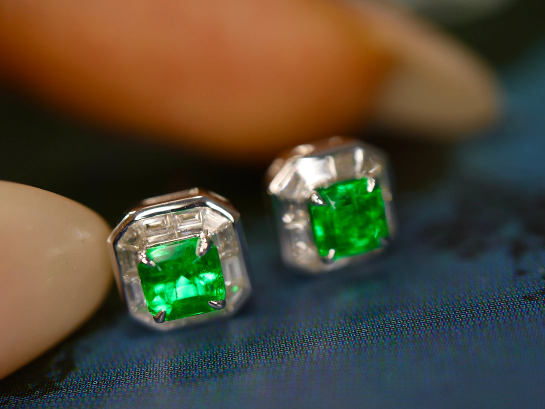 Emerald Earrings Jewelry - High-Quality Panjshir Emerald Gemstone