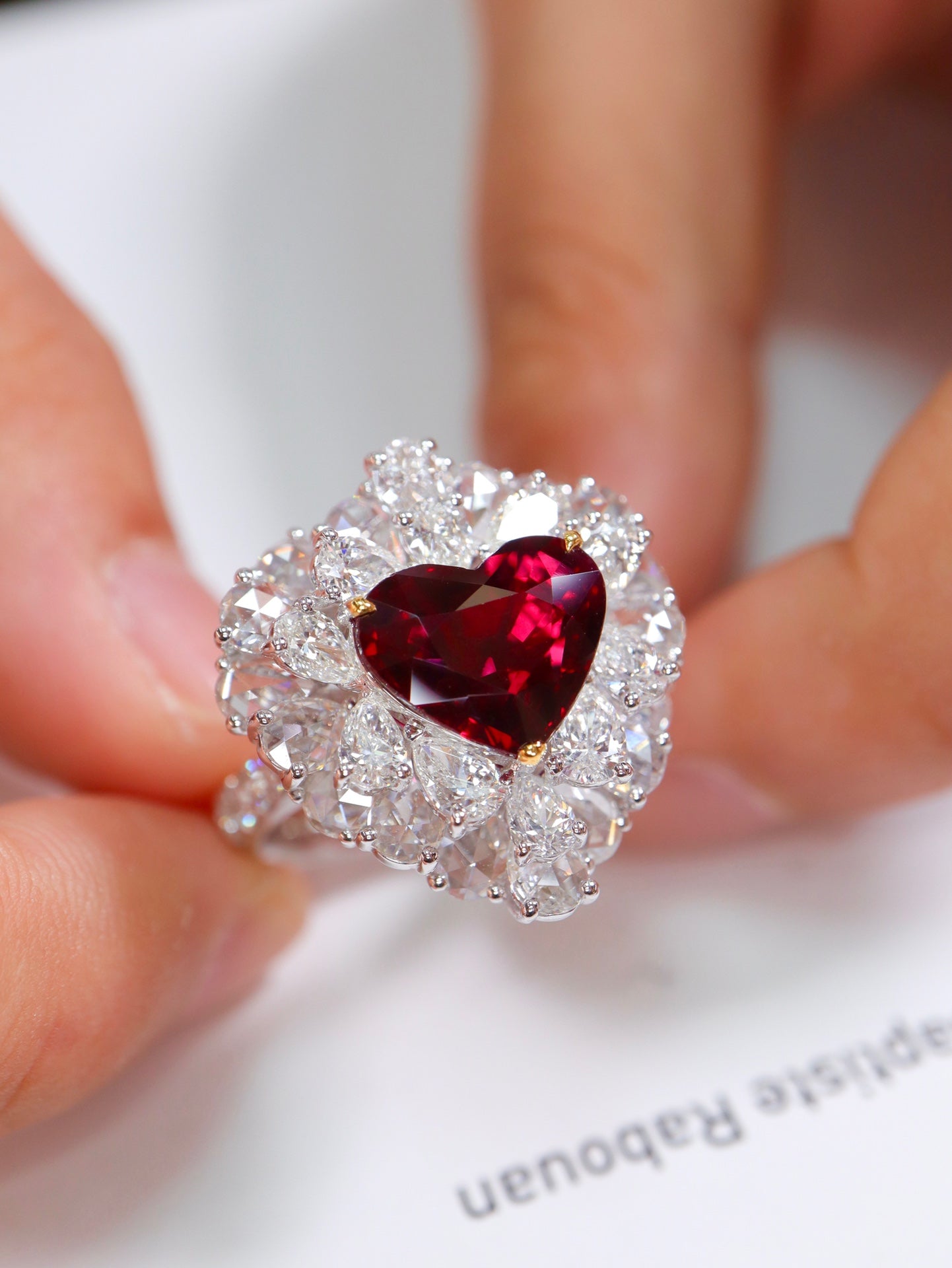 Collector's Grade 3-Carat Heart-Cut Ruby Pendant/Ring - Luxury Jewelry