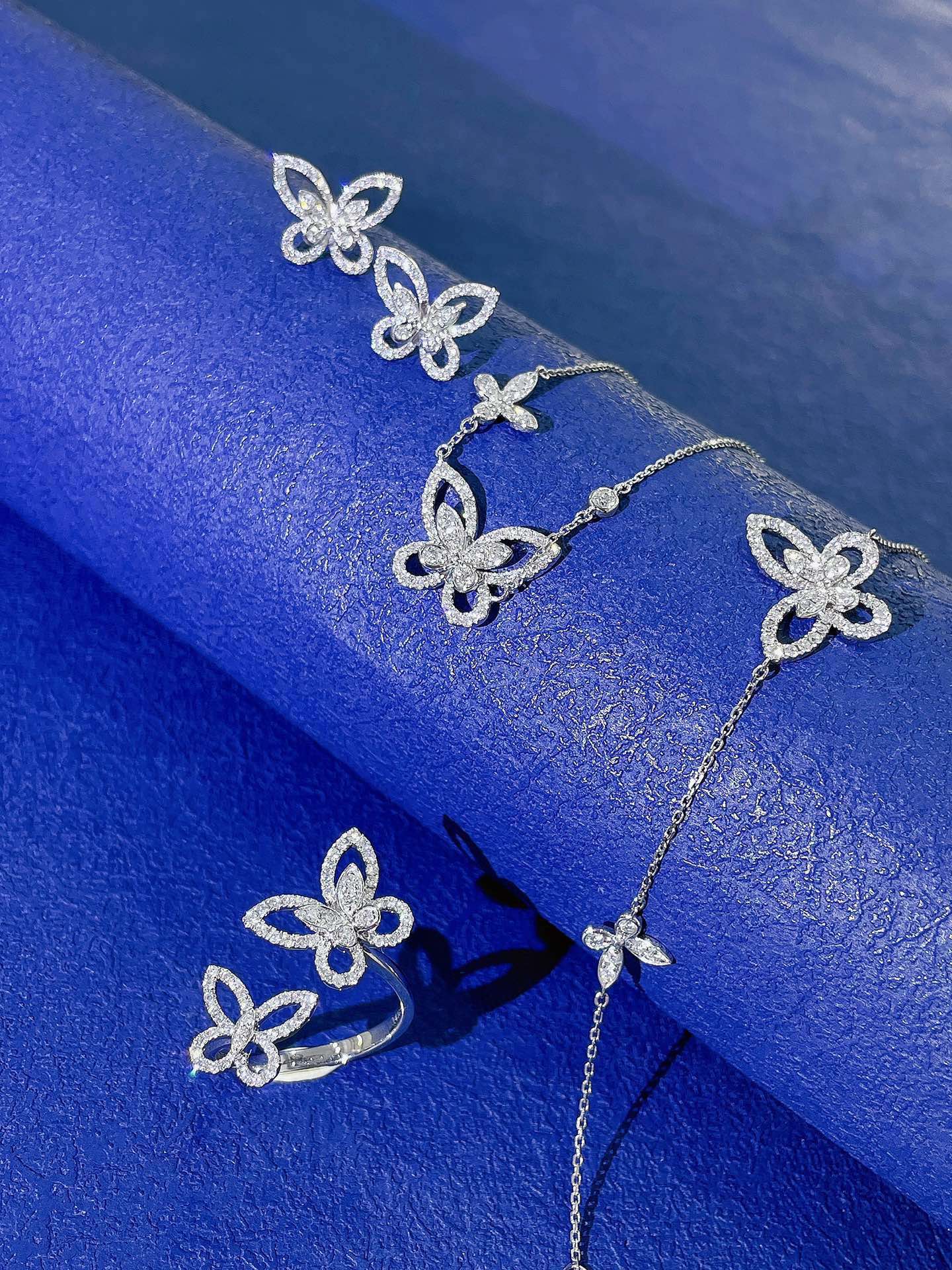 18K Cultured Phantom Butterfly Earrings - Luxury Jewelry