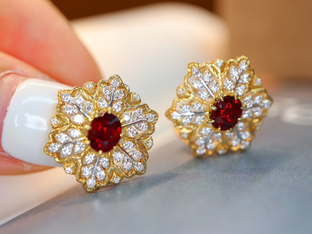 Buccellati-Style Ruby Earrings: A Century of Classic Elegance