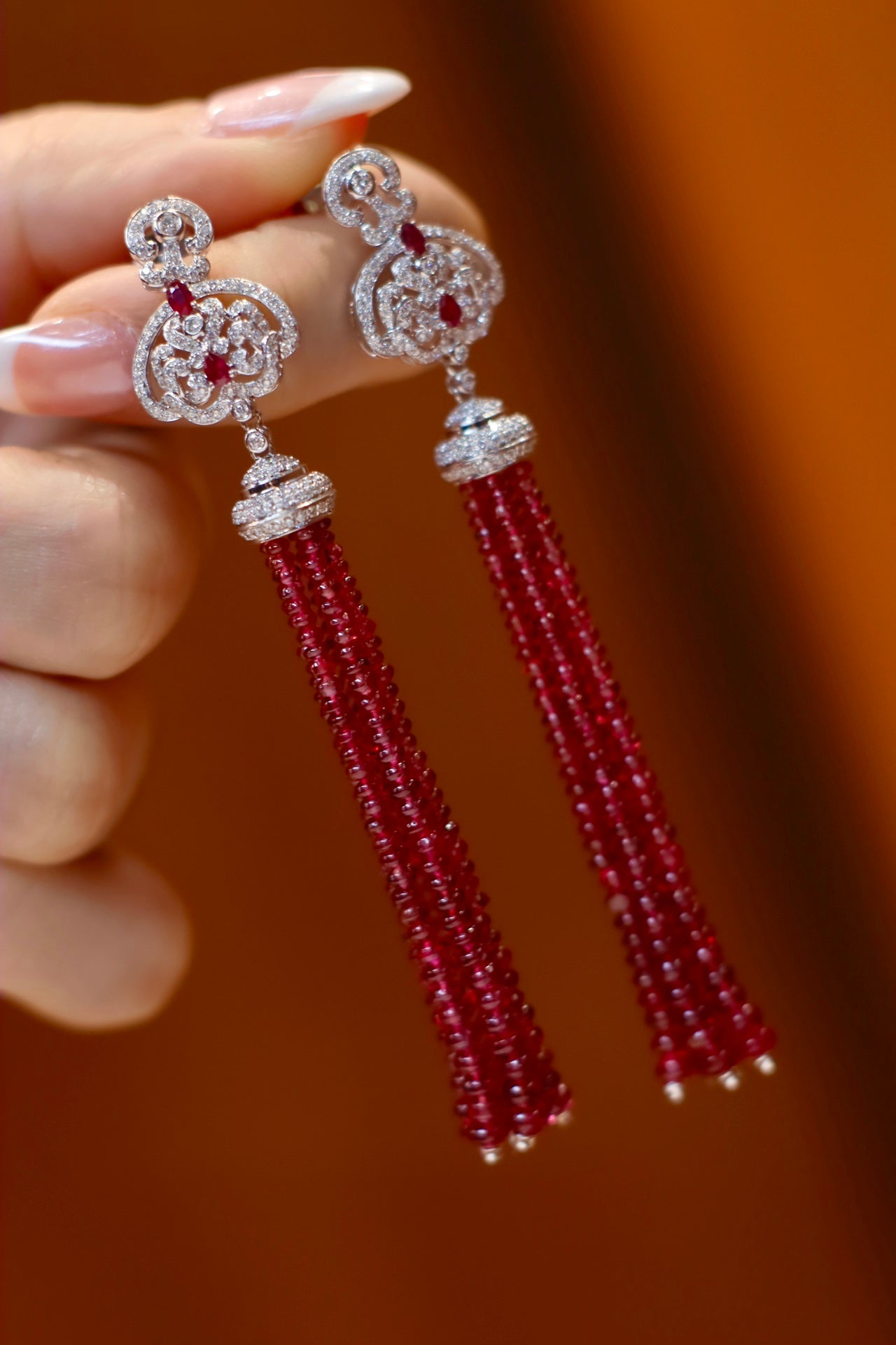 Unheated Myanmar Spinel Earrings: Exquisite Jewelry with Ruby-Like Hue