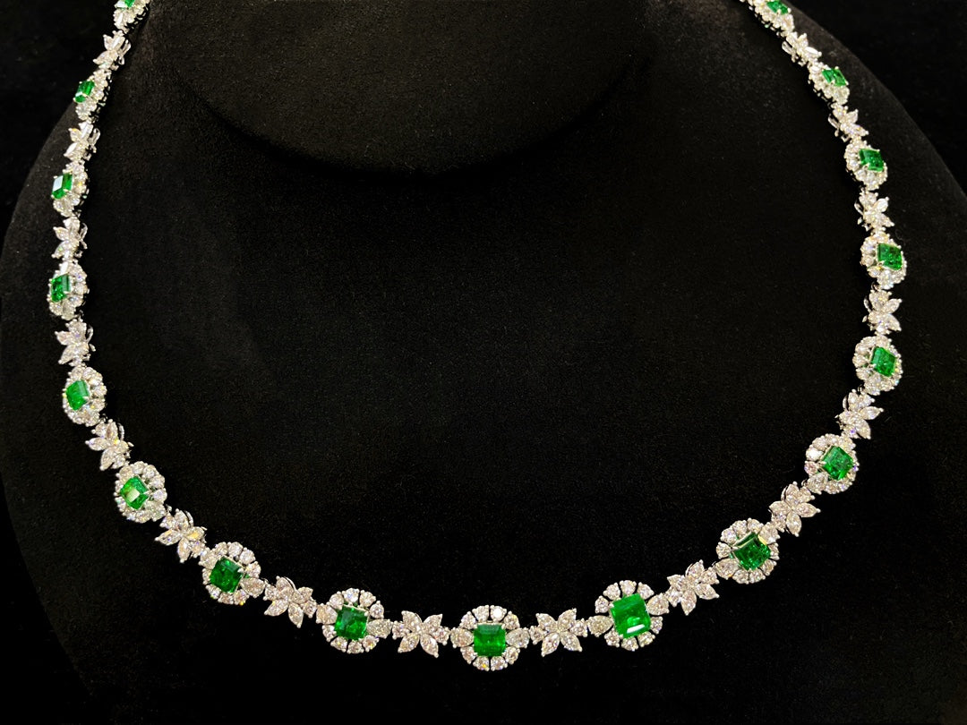 Luxurious Evening Wear Necklace - Exquisite Afghanistan Panjshir Emerald Jewelry