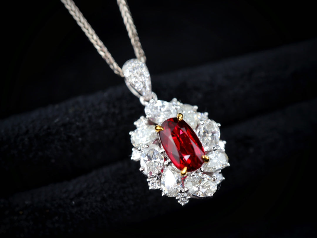 GRS Certified Pigeon Blood Ruby Pendant - Luxury Jewelry