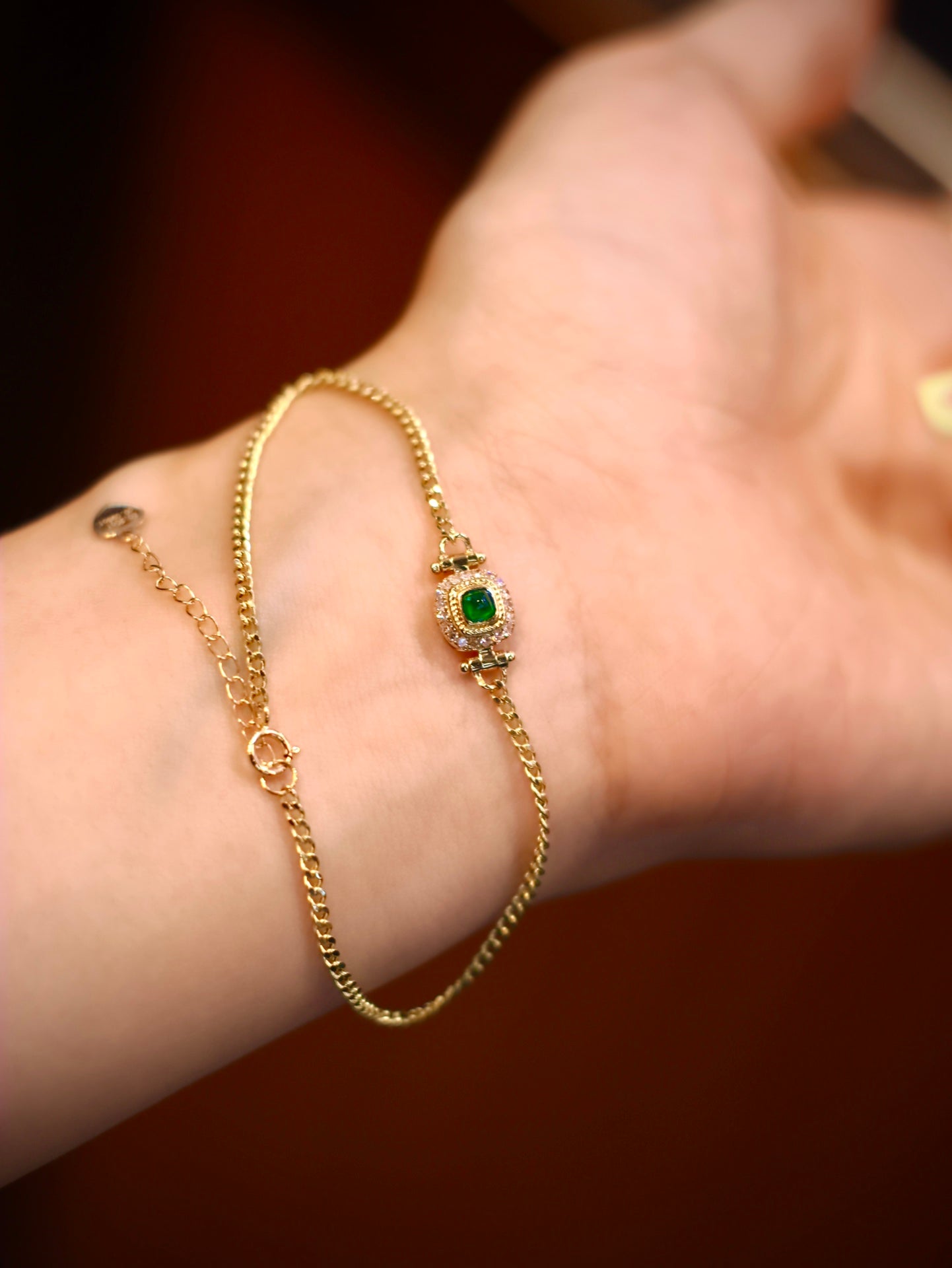 Emerald Cuban Bracelet - New Arrival Jewelry Treasure