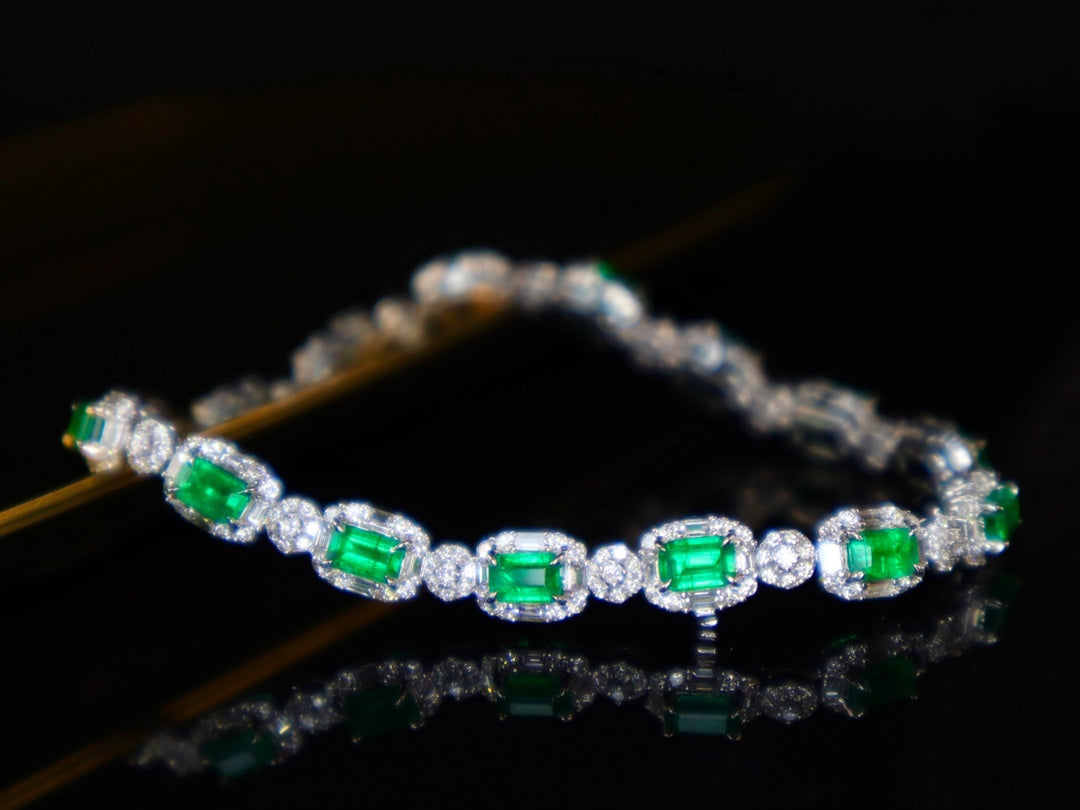 Panjshir Emerald Gemstone Bracelet - Premium沃顿绿Jewelry