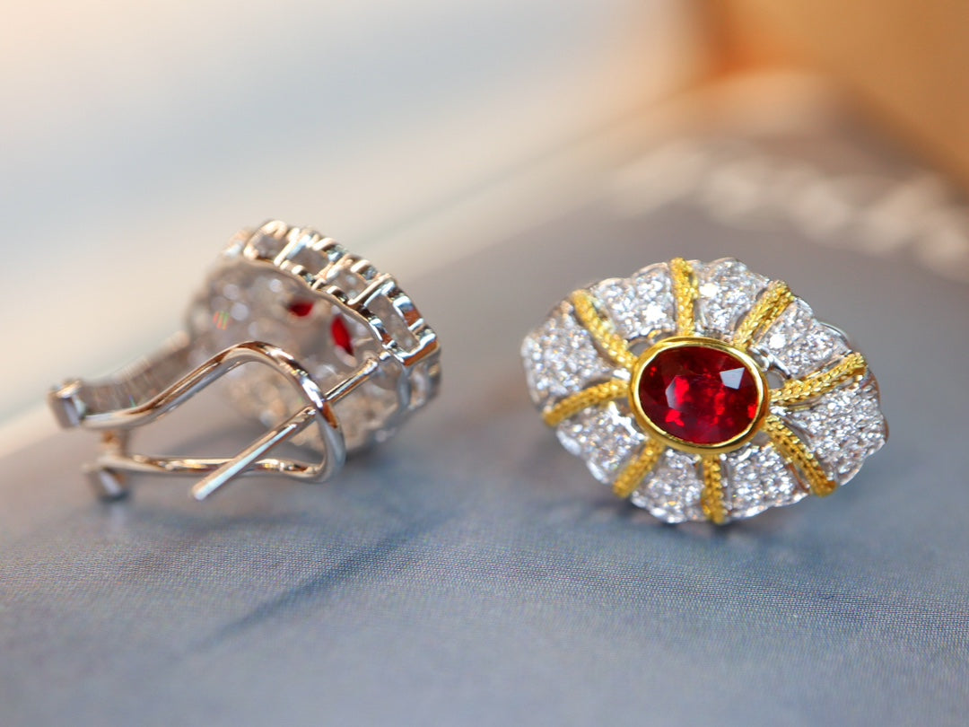 Buccellati-Style Ruby Ear Clips Jewelry: A Century of Classic Elegance