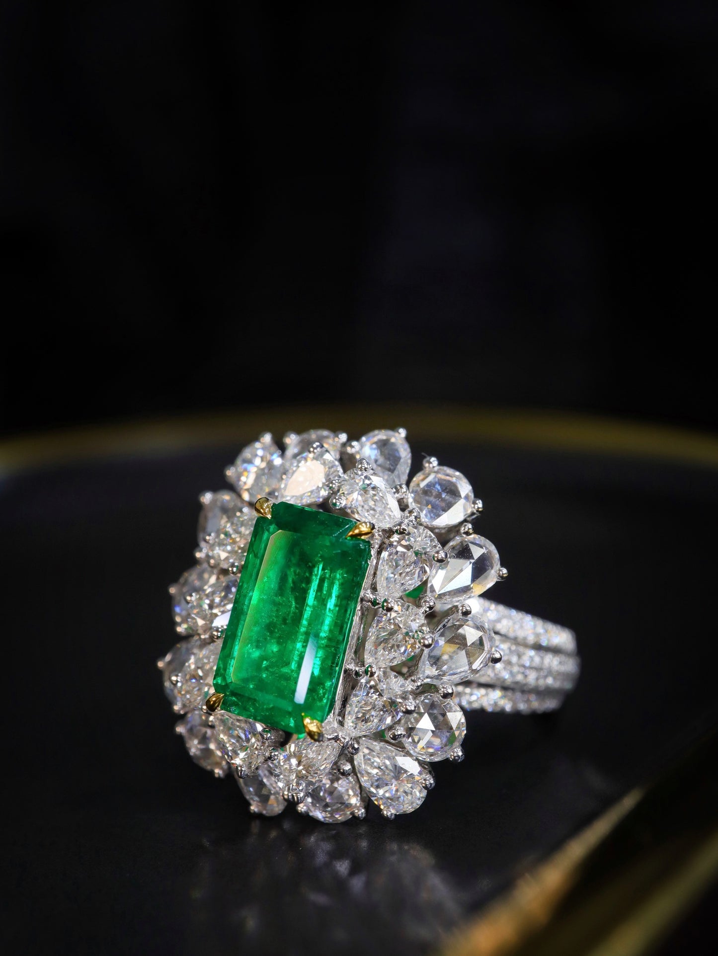 Afghan Panjshir Emerald Ring-Top-Tier Wharton Green Jewelry