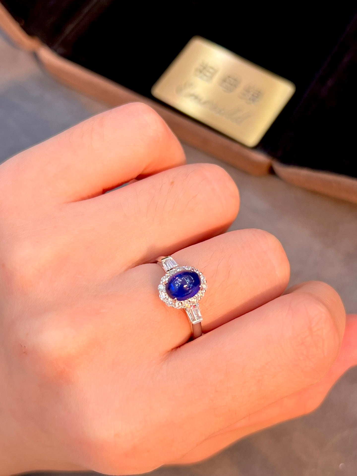 Classic Design 18k Gold Royal Blue Sapphire Ring with Diamonds - Jewelry for Everyday Elegance