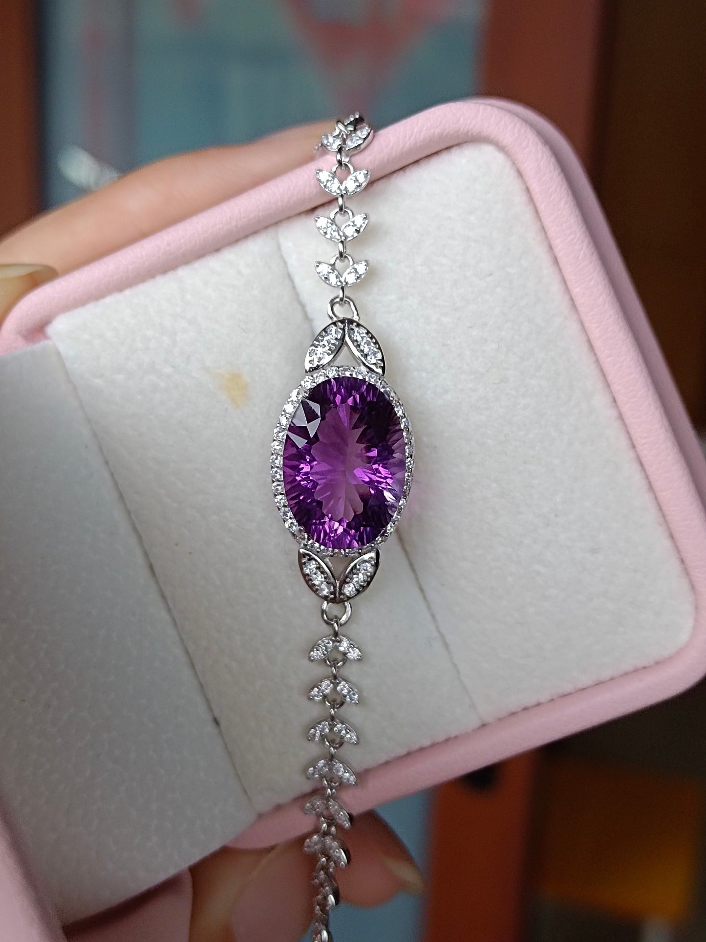 Natural Amethyst McSpike Bracelet - Exquisite Jewelry for Elegance and Prosperity