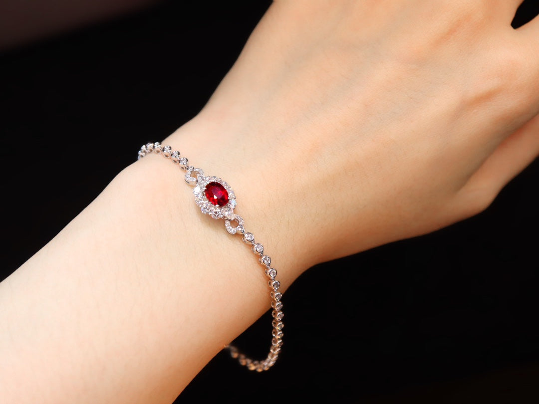 Unheated Pigeon's Blood Ruby Bracelet - Premium Jewelry Collection