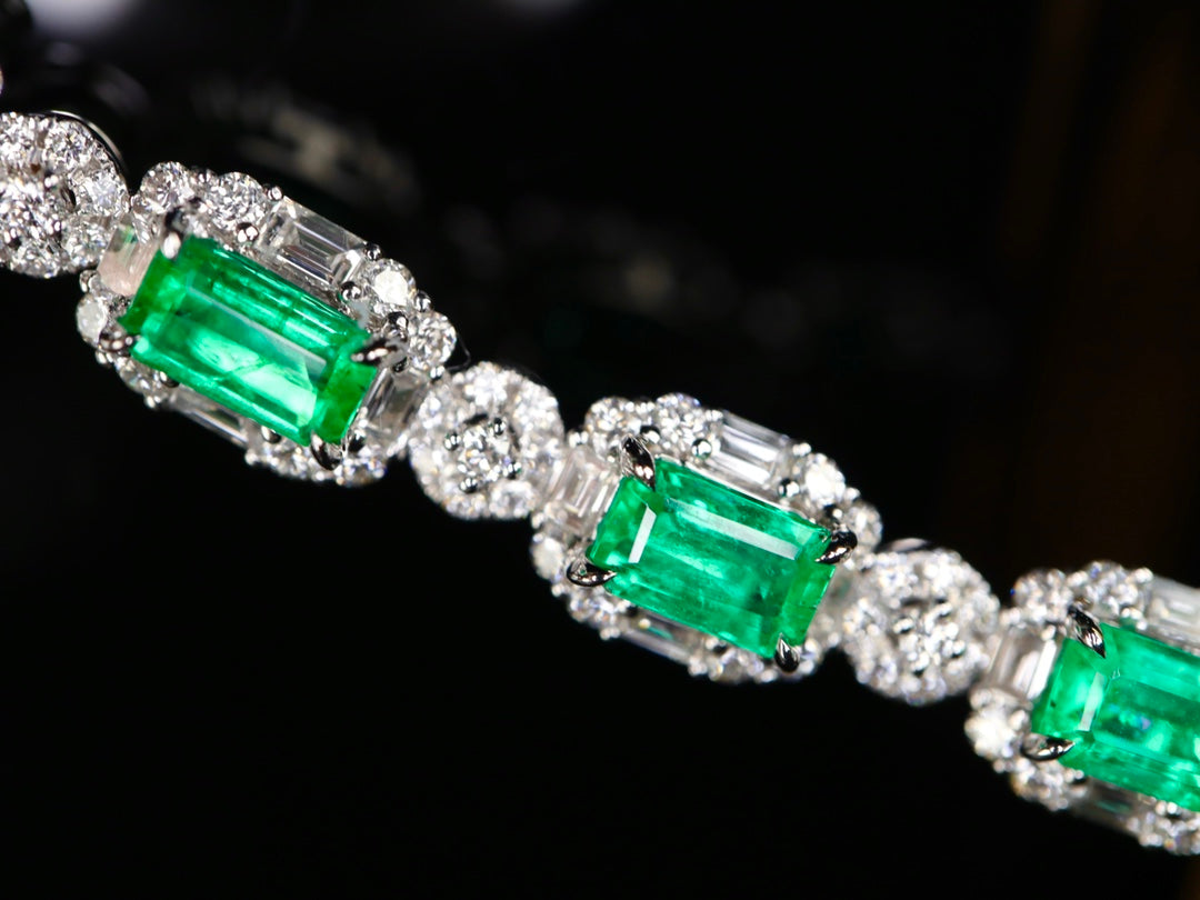 Panjshir Emerald Gemstone Bracelet - Premium沃顿绿Jewelry