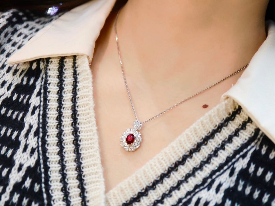 Luxurious Mozambique Ruby Pendant - Fine Jewelry Piece