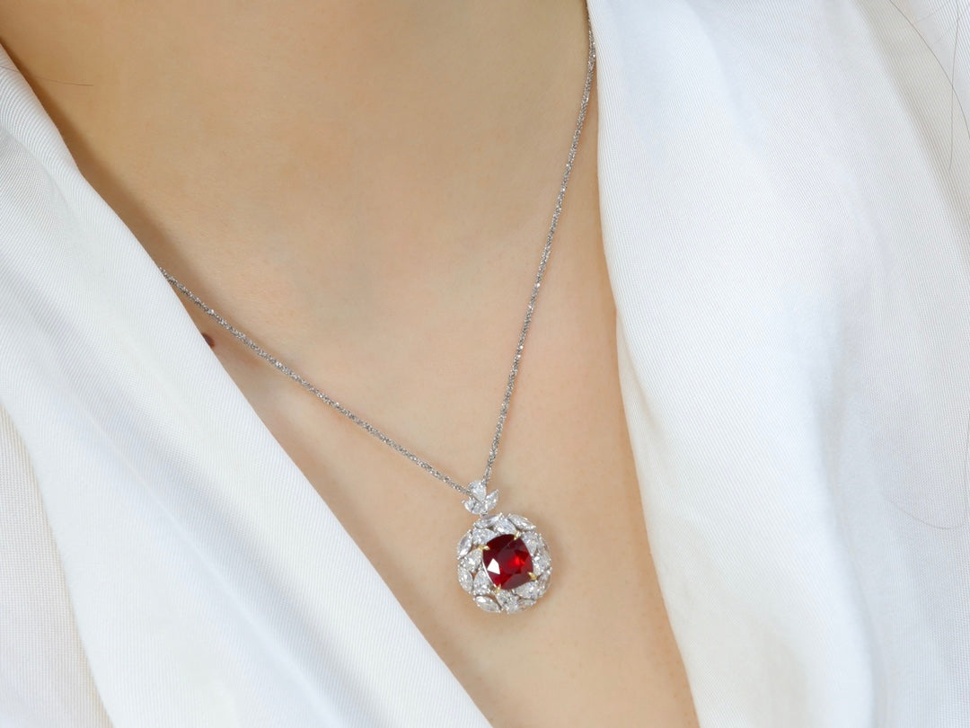 Unheated Pigeon's Blood Ruby Pendant - Premium Jewelry Collection