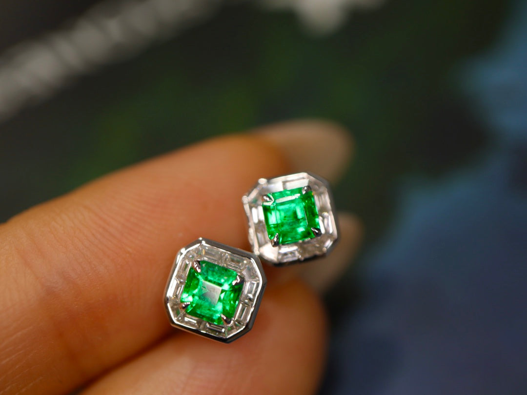 Emerald Earrings Jewelry - High-Quality Panjshir Emerald Gemstone