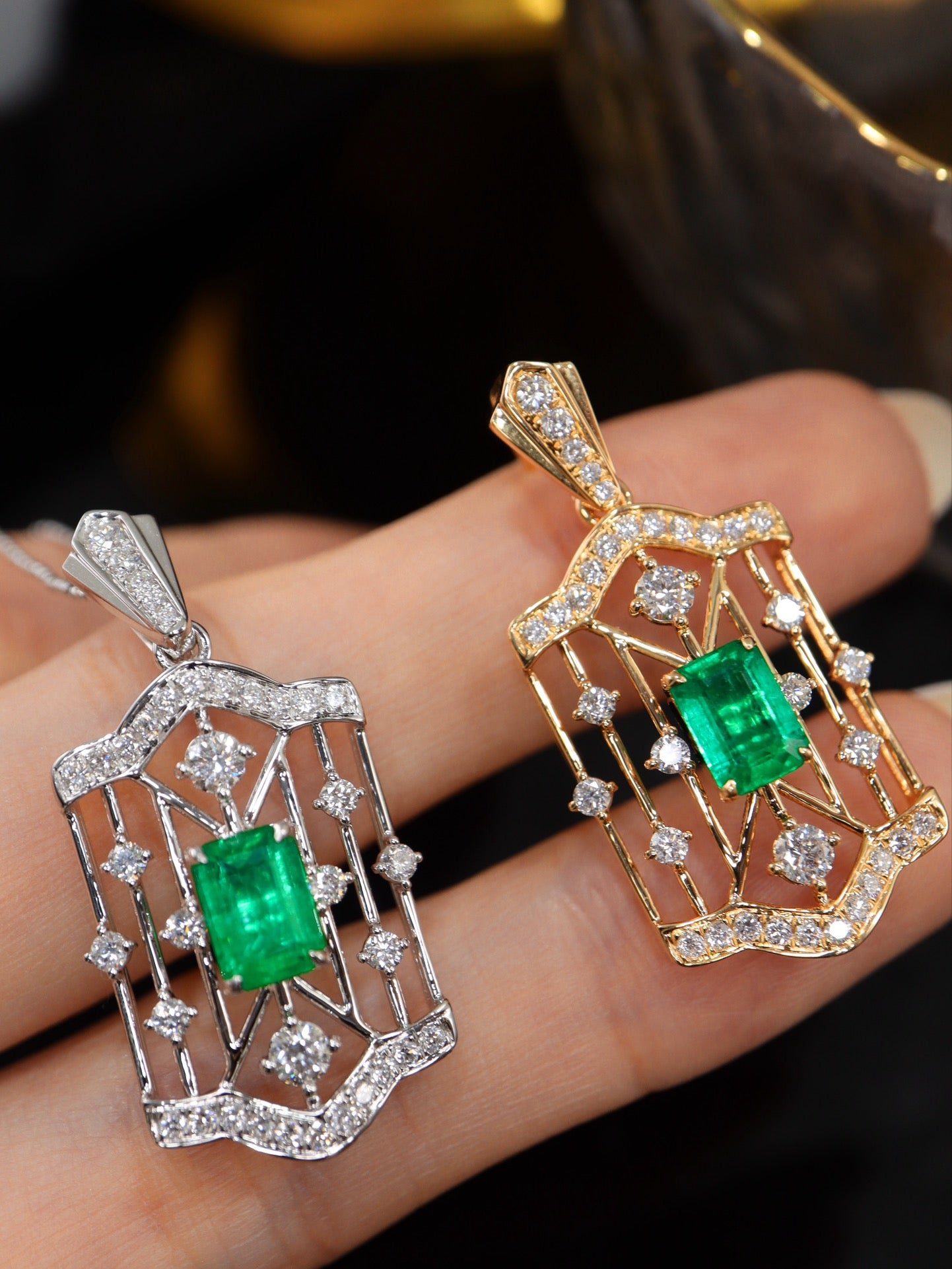 High-End Fashionable Emerald Pendant Jewelry