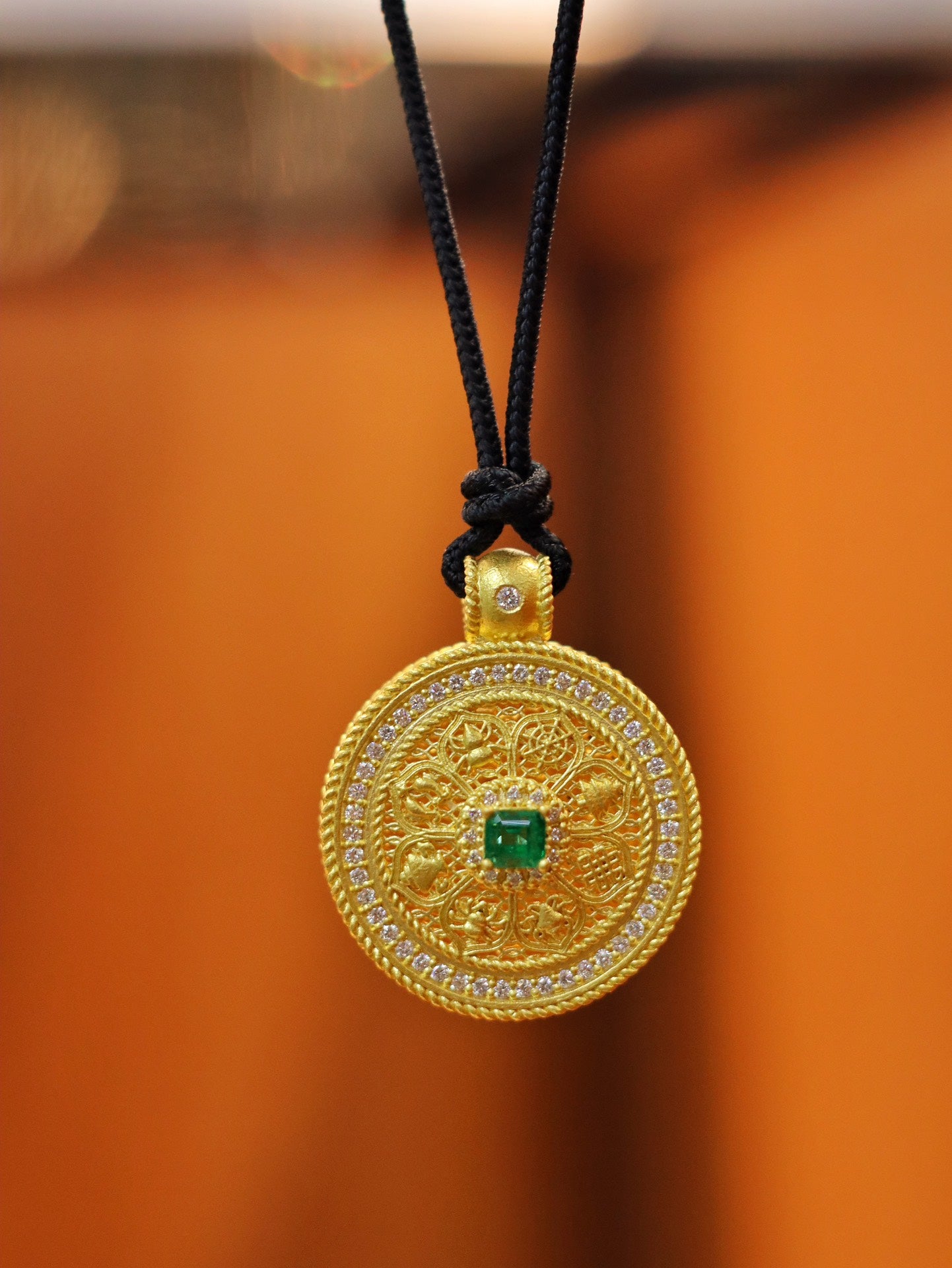 24k Gold Emerald Pendant - High-Quality Panjshir Emerald Jewelry