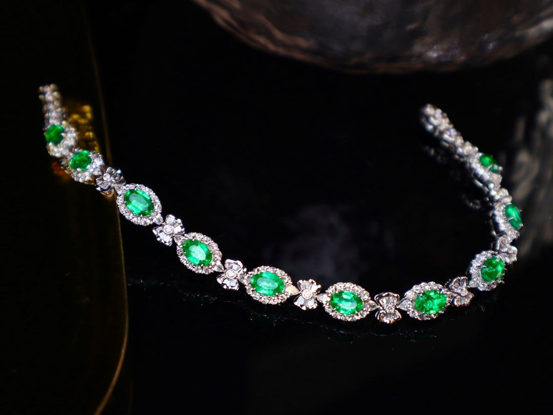 Emerald and Diamond Enchantress Bracelet - A Jewelry Marvel