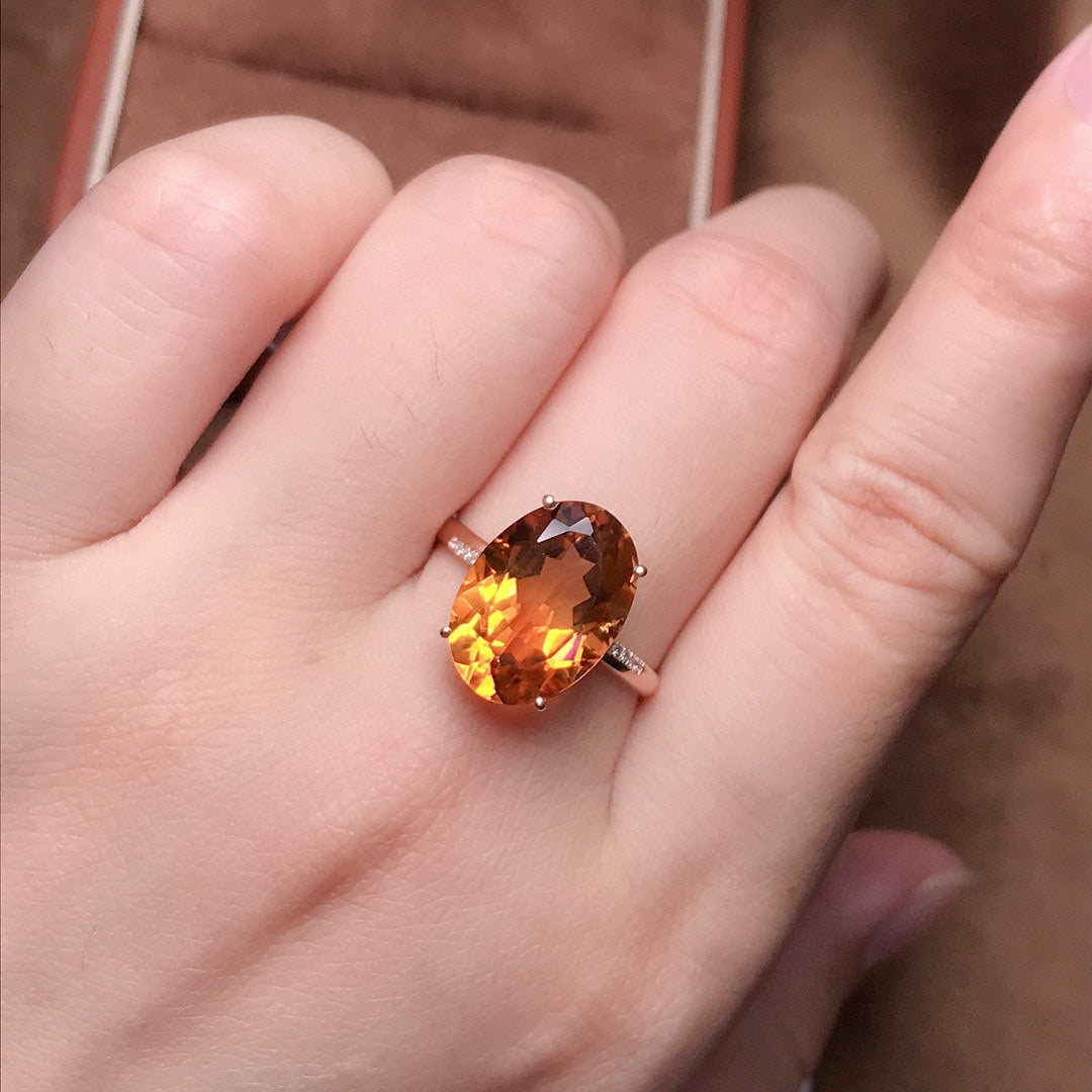 Stunning Yellow Citrine Ring - A Must-Have Jewelry for Prosperity