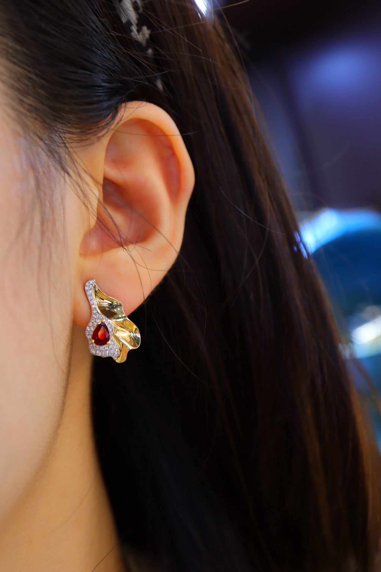 Luxurious and Versatile Pigeon Blood Red Earrings - Premium Jewelry