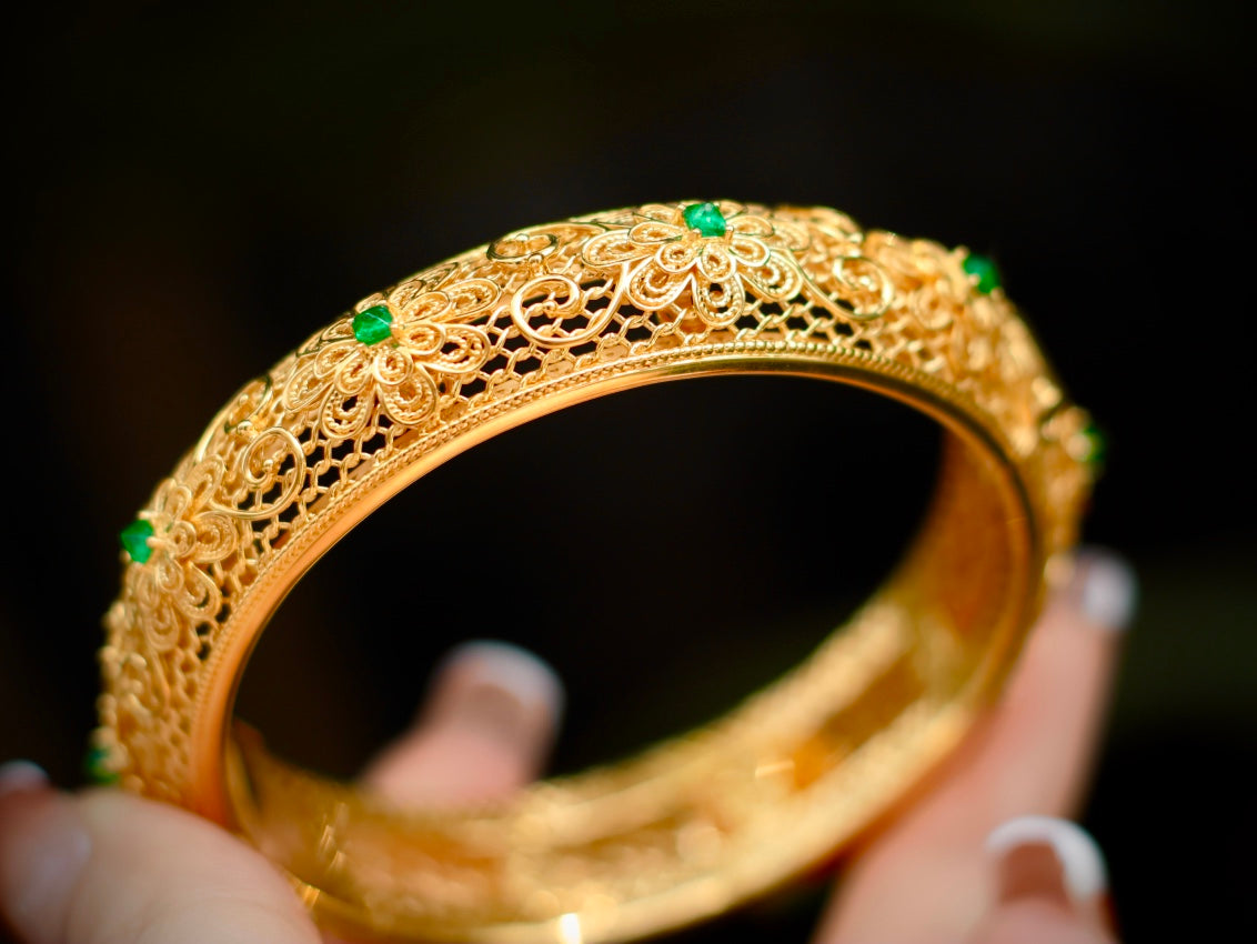 Ancient Filigree Technique Bracelet: The Pinnacle of Wedding Heirloom Jewelry