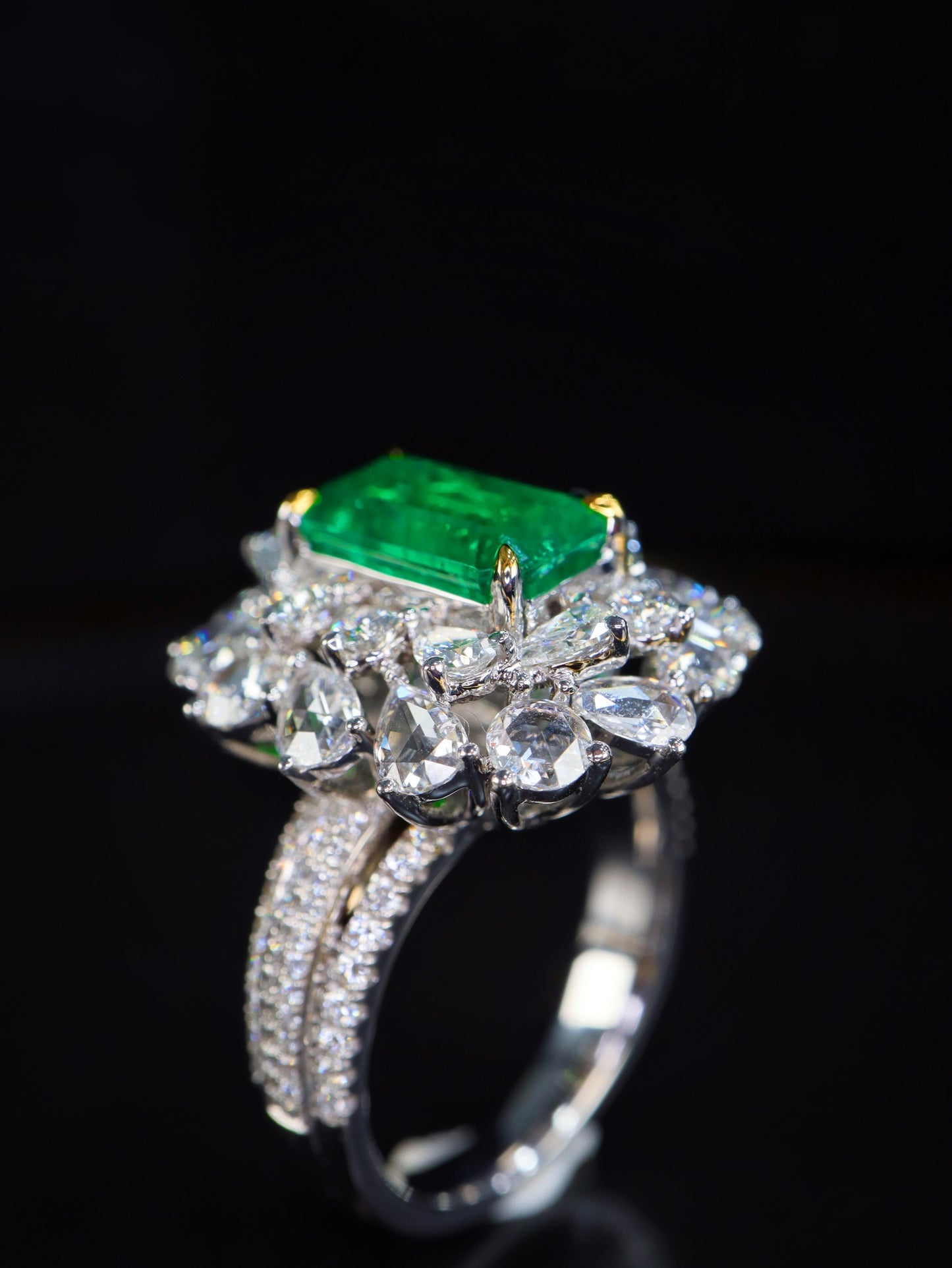 Afghan Panjshir Emerald Ring-Top-Tier Wharton Green Jewelry