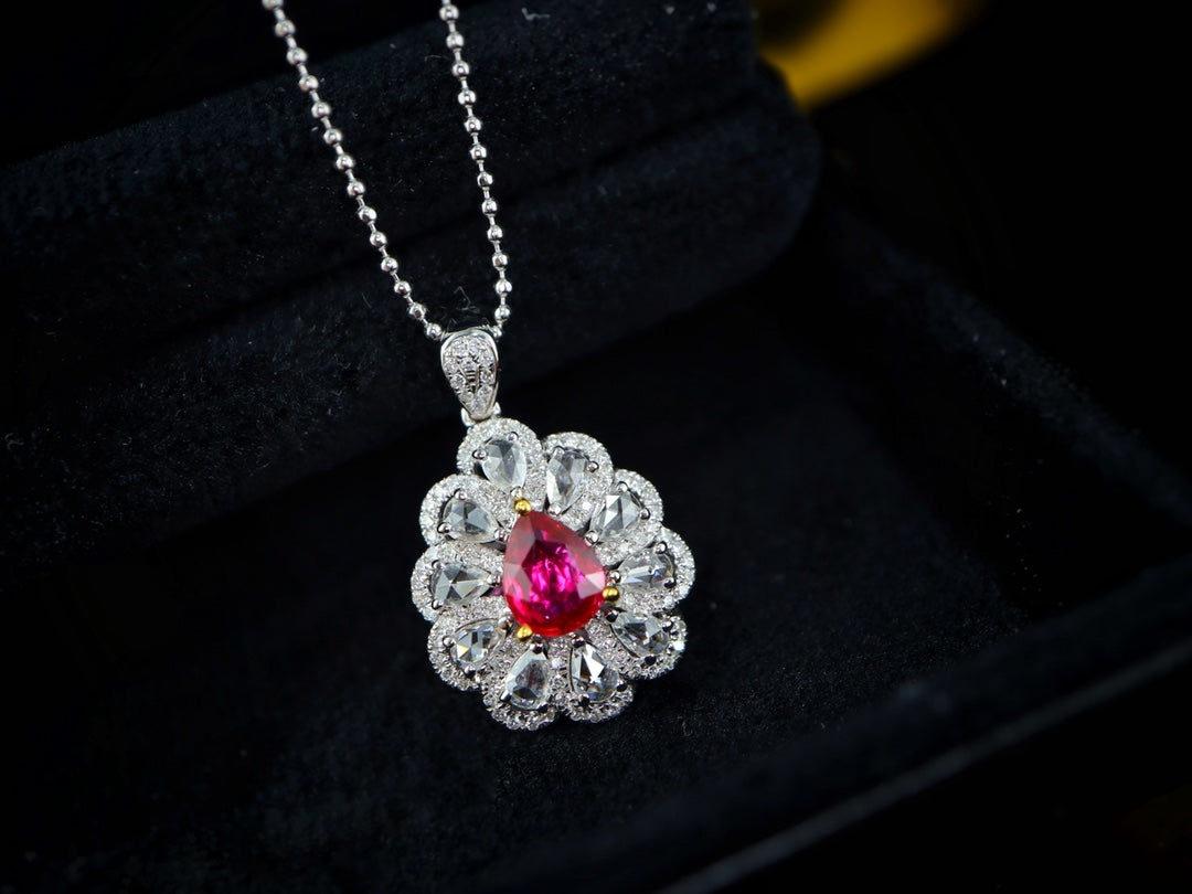 Pigeon's Blood Red Ruby Pendant - Premium Jewelry Collection