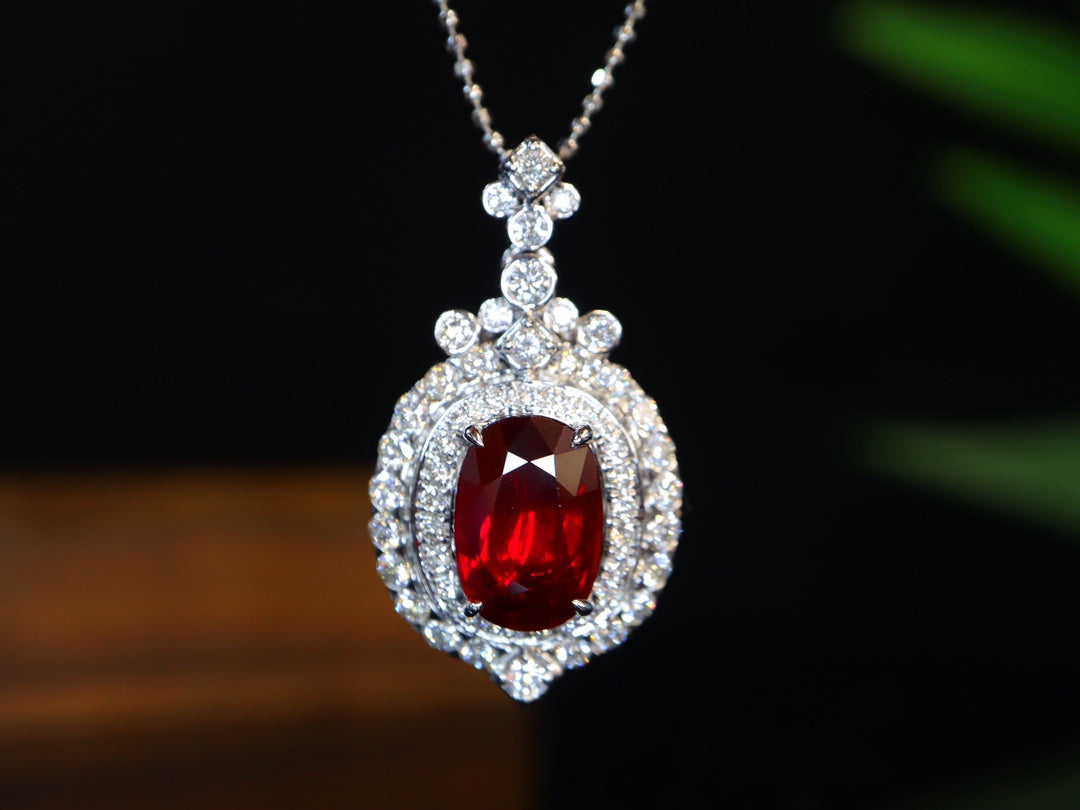 Unheated Pigeon's Blood Ruby Pendant - Premium Jewelry Collection