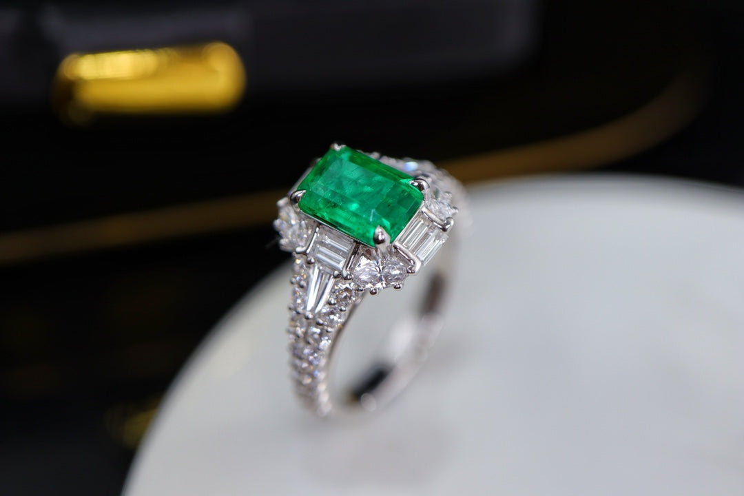 Zambian Emerald Ring - Vivid Green Luxury Jewelry