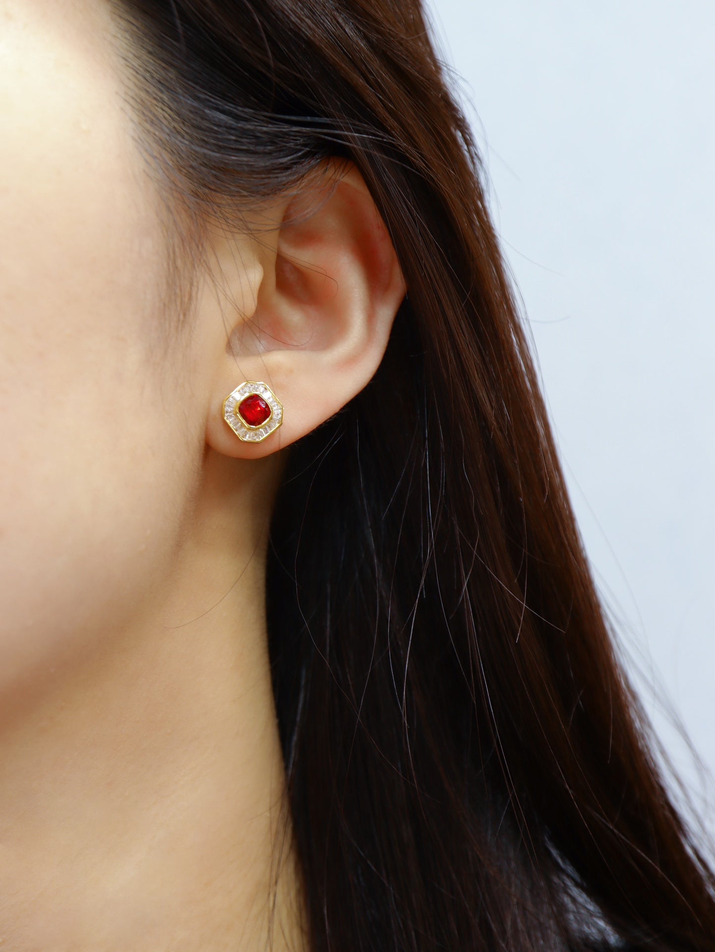 Pigeon's Blood Red Ruby Earrings - Premium Fashion Jewelry