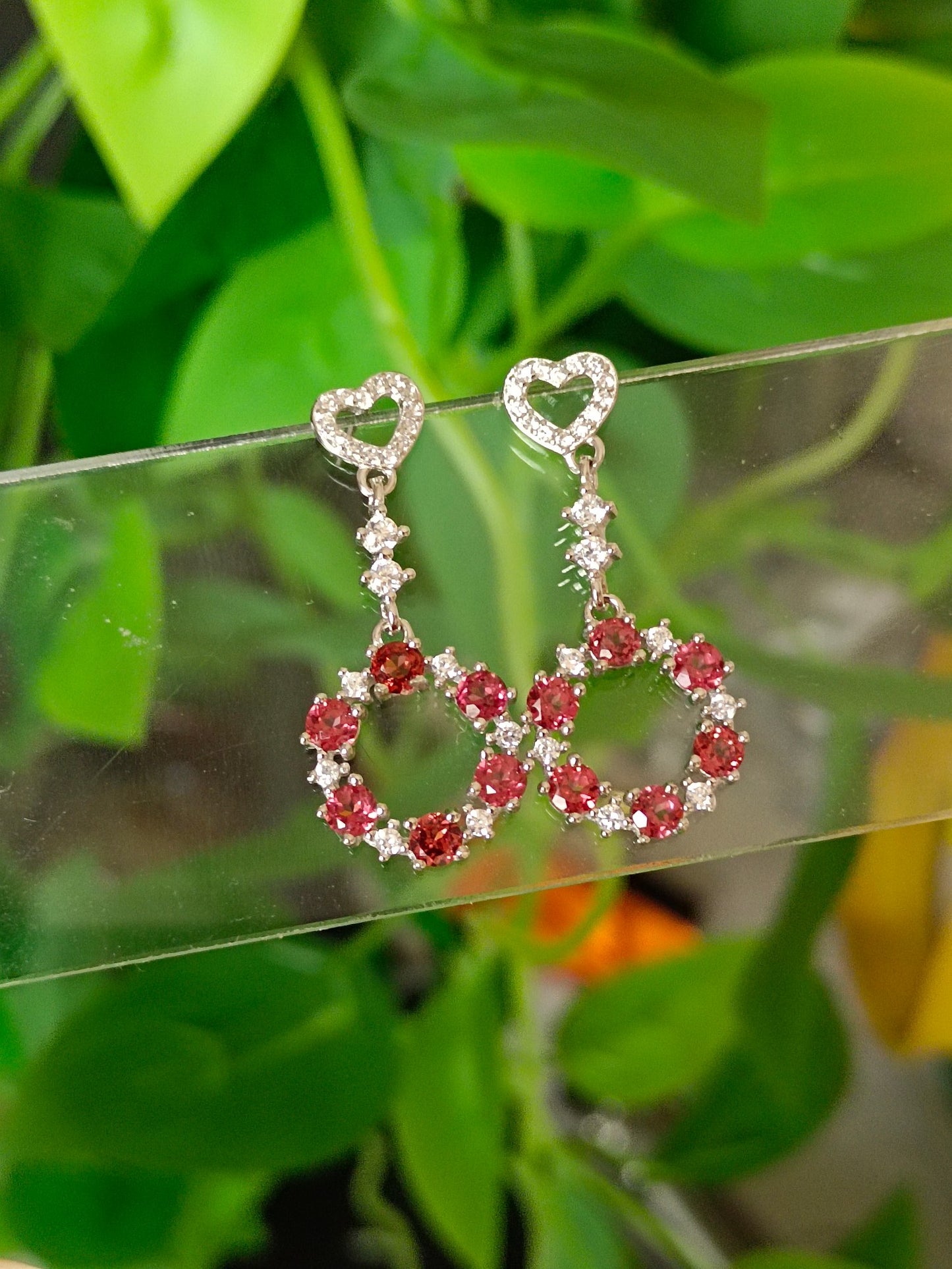 Natural Garnet Sweet Loop Earrings - Jewelry for Endless Joy