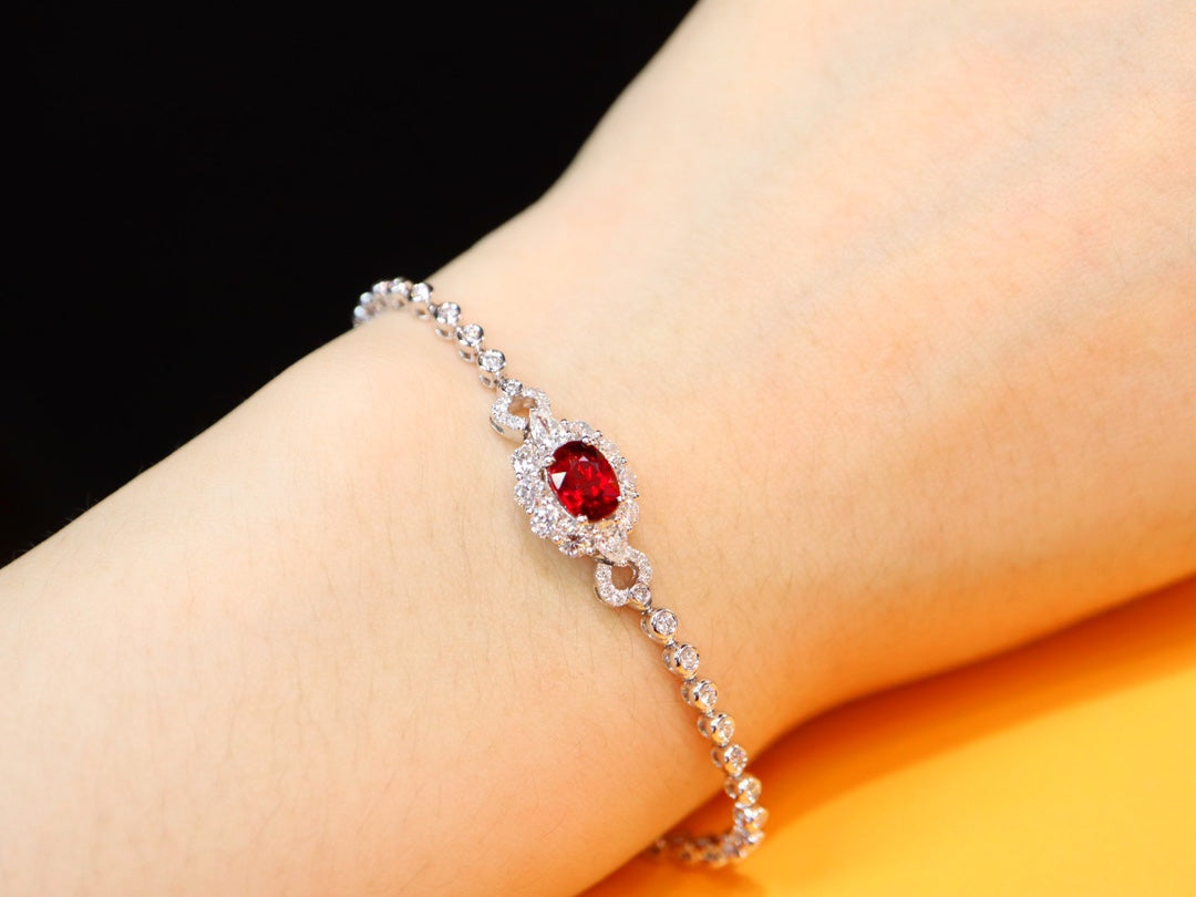 Unheated Pigeon's Blood Ruby Bracelet - Premium Jewelry Collection