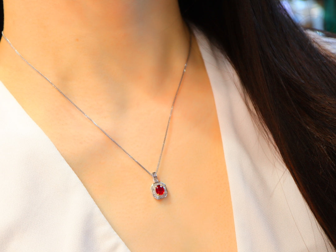 Pigeon Blood Red Ruby Pendant - A Gem of Unmatched Elegance