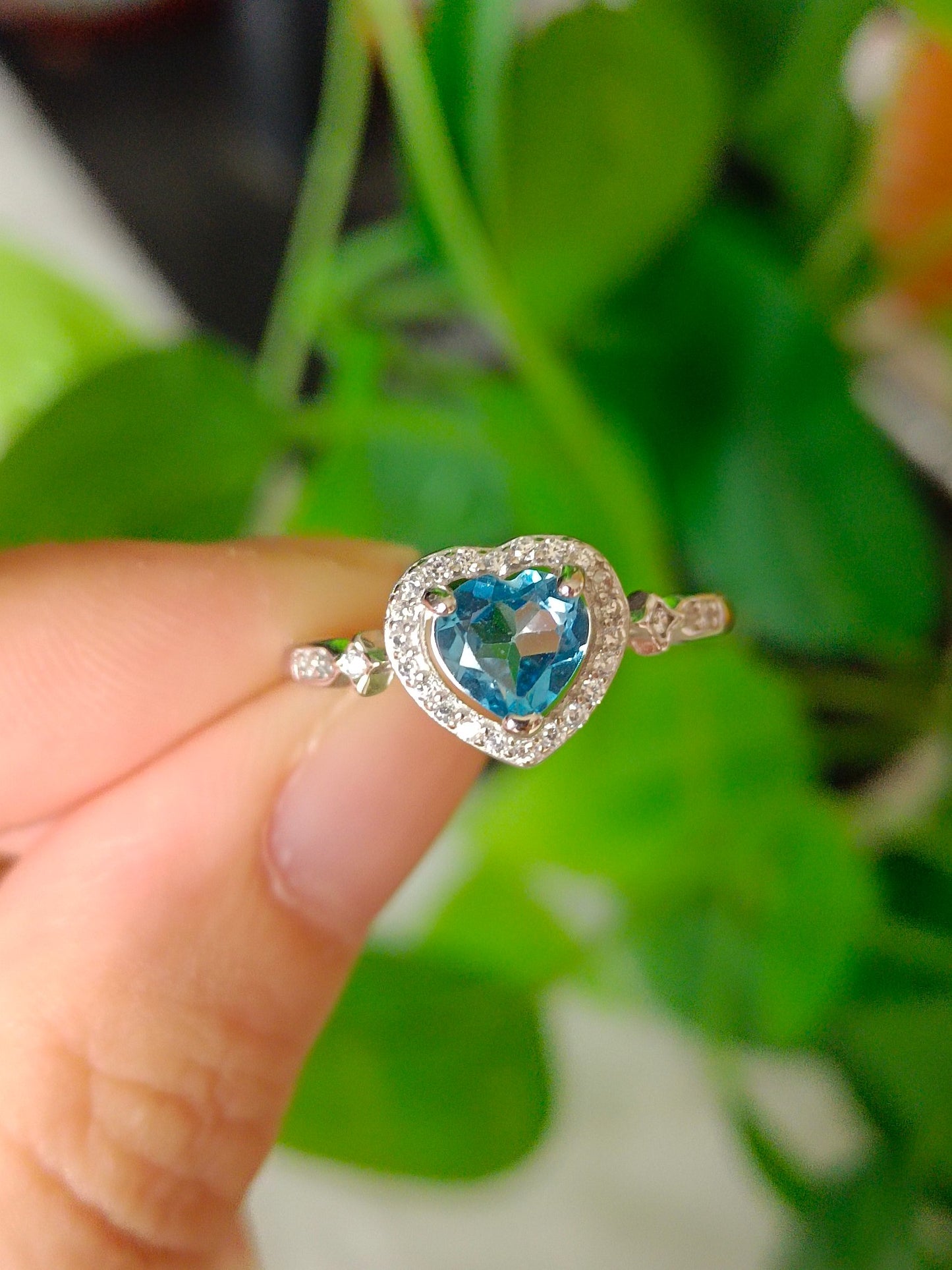 Heart-Shaped Swiss Blue Topaz Ring - Jewelry for the Sweet and Youthful Soul