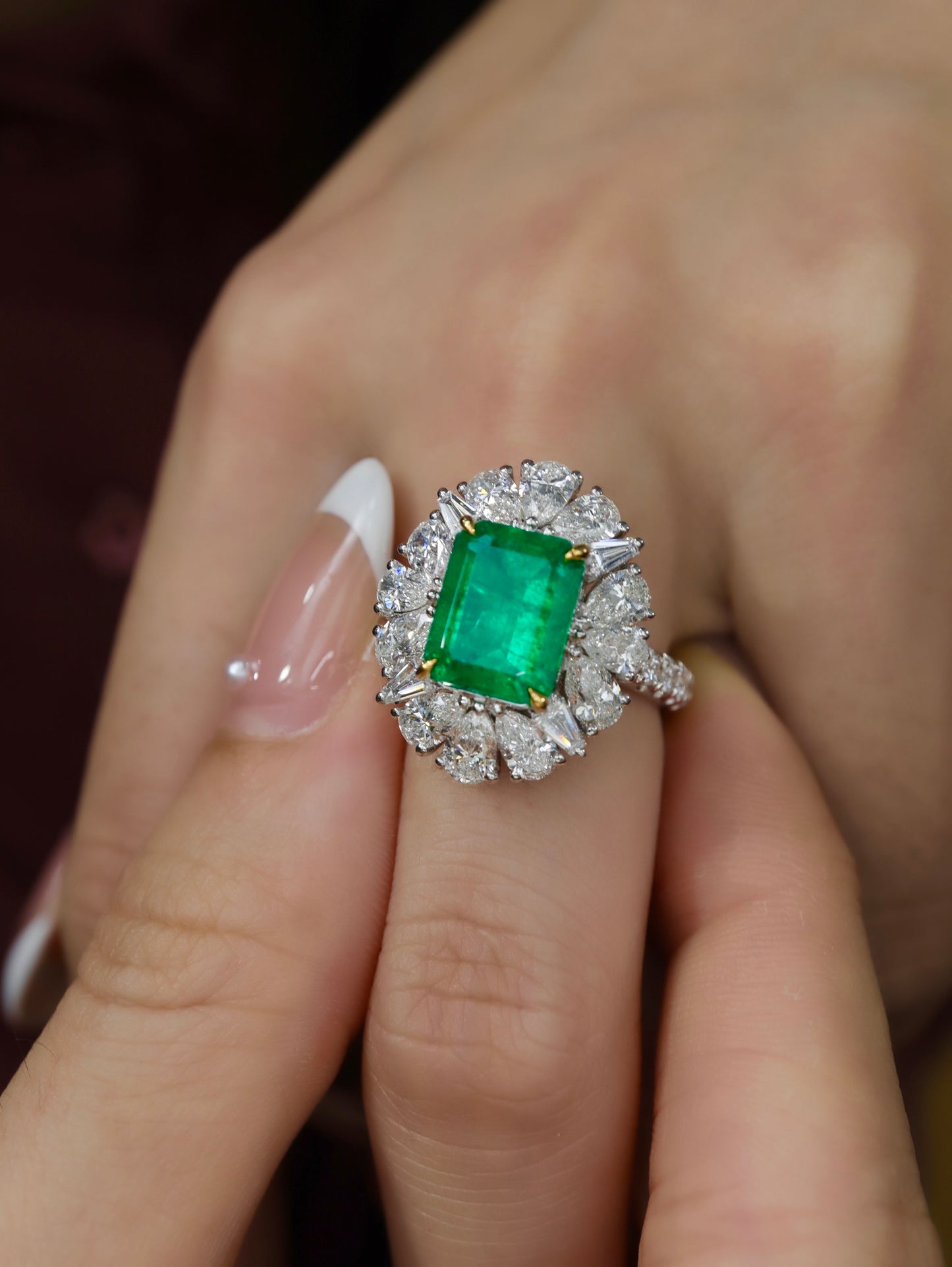 Anillo esmeralda Panjshir - Joyería de cristal grande y rara de 2,78 ct