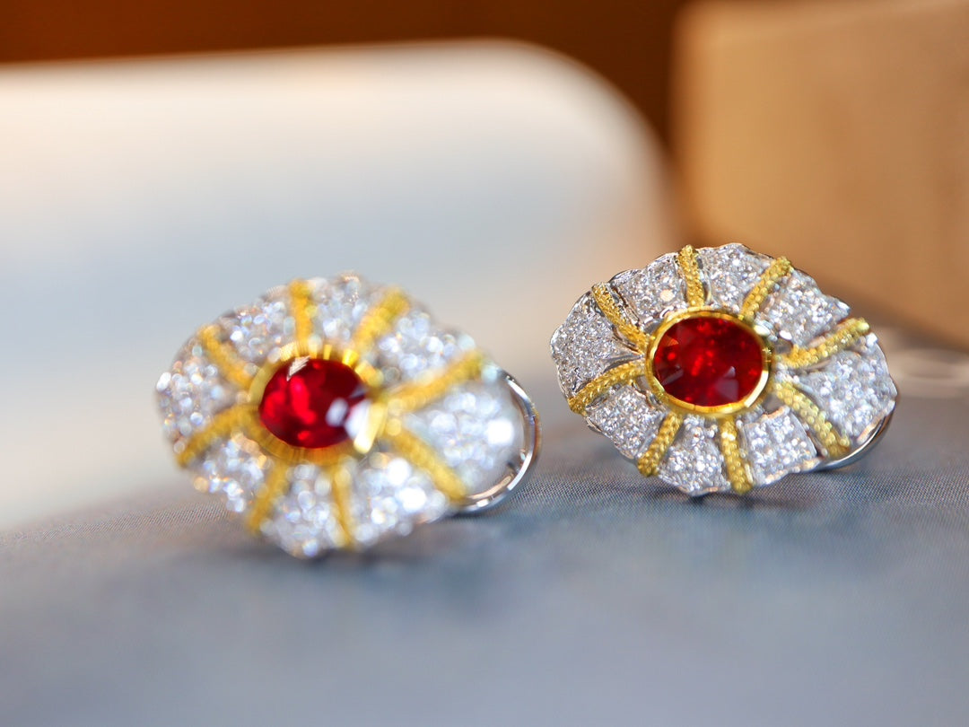 Buccellati-Style Ruby Ear Clips Jewelry: A Century of Classic Elegance