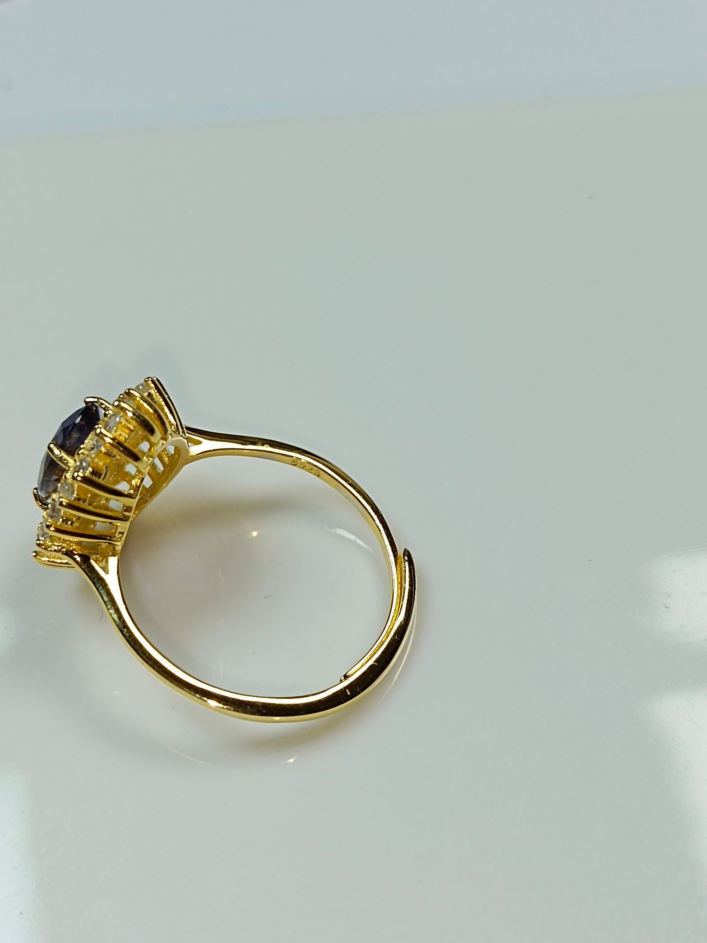 Anello Iolite incorporato in argento S925 - Un autentico gioiello in tonalità zaffiro