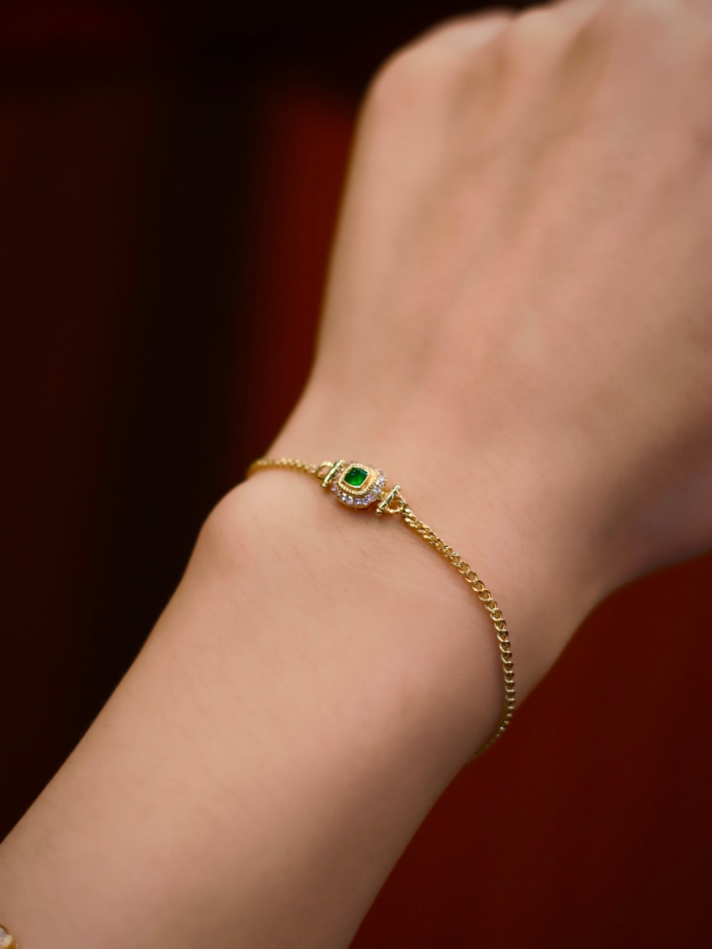 Emerald Cuban Bracelet - New Arrival Jewelry Treasure