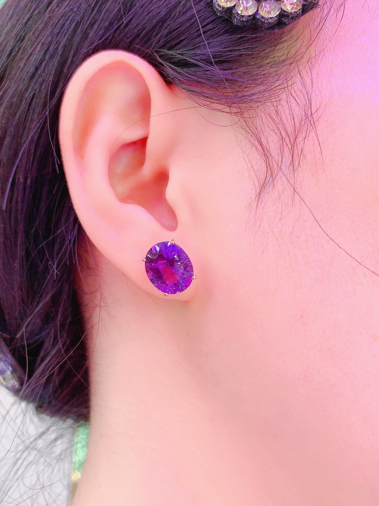 Elegant Purple Amethyst Earrings - A Symbol of Prosperity and Luxury Jewelry