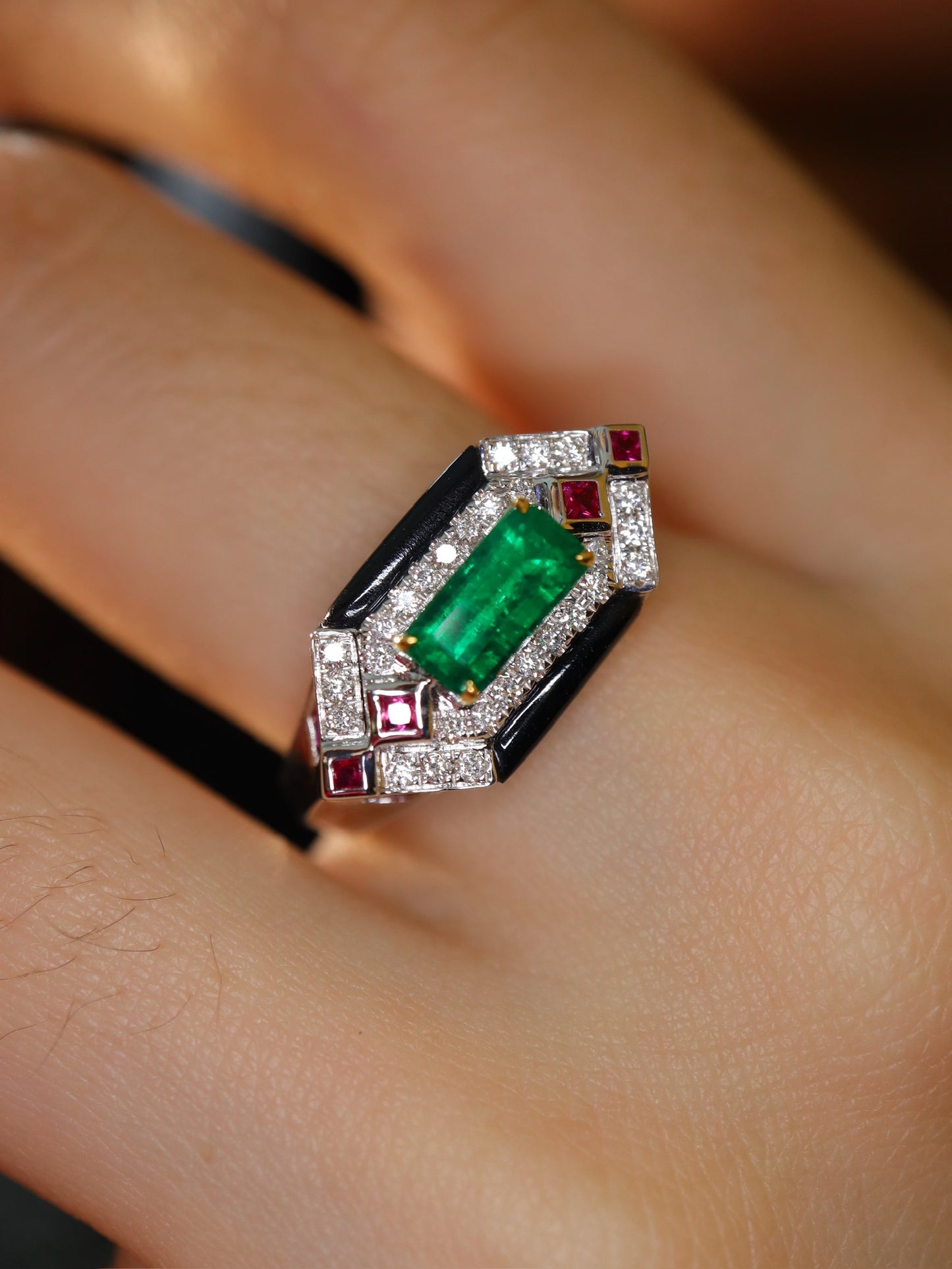 Art Deco Inspired Heavy Craftsmanship Ring - Luxury Jewelry