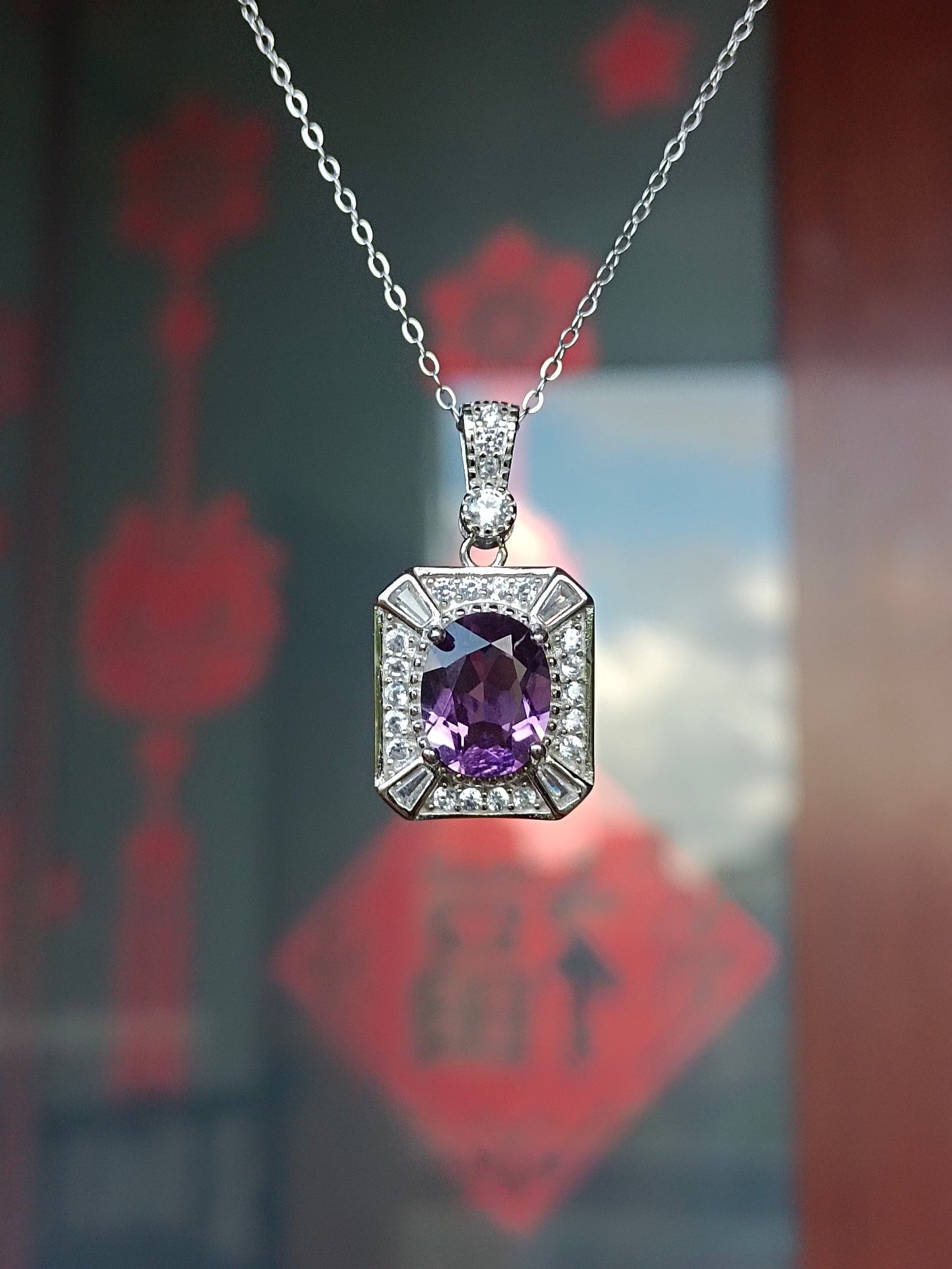 Exquisite Natural Amethyst Pendant Jewelry