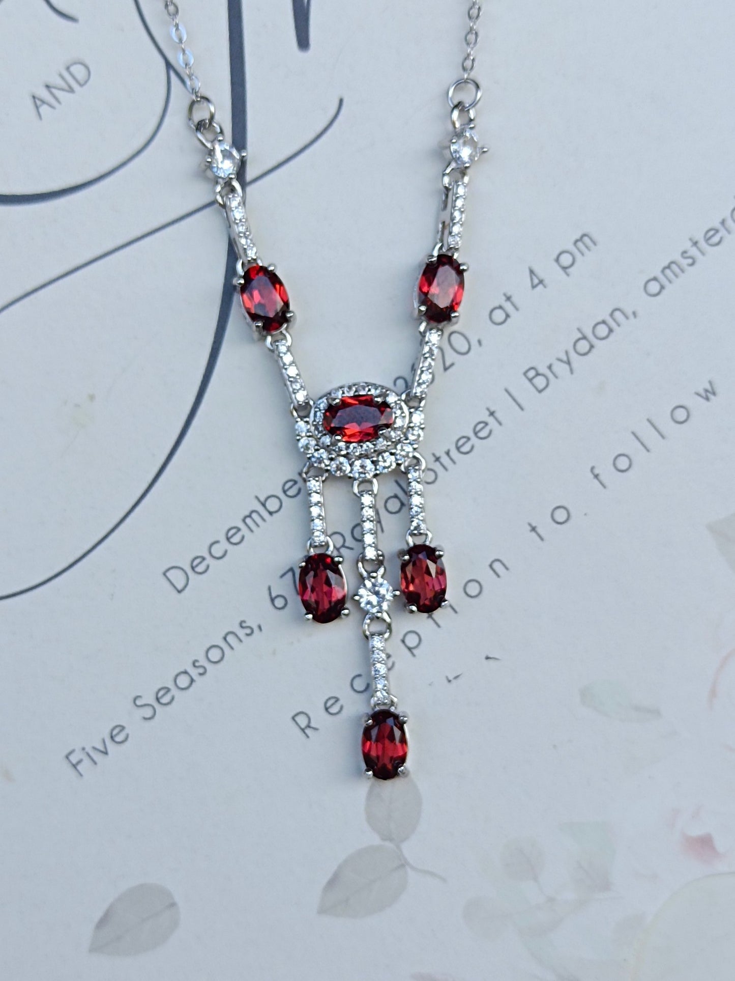 Natural Garnet Tassel Necklace - Exquisite Jewelry for Elegant You