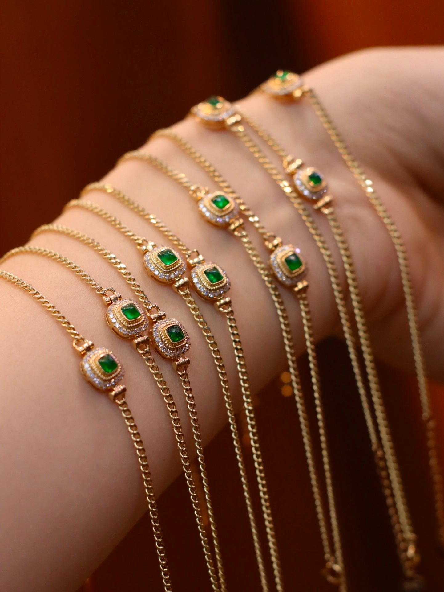 Emerald Cuban Bracelet - New Arrival Jewelry Treasure