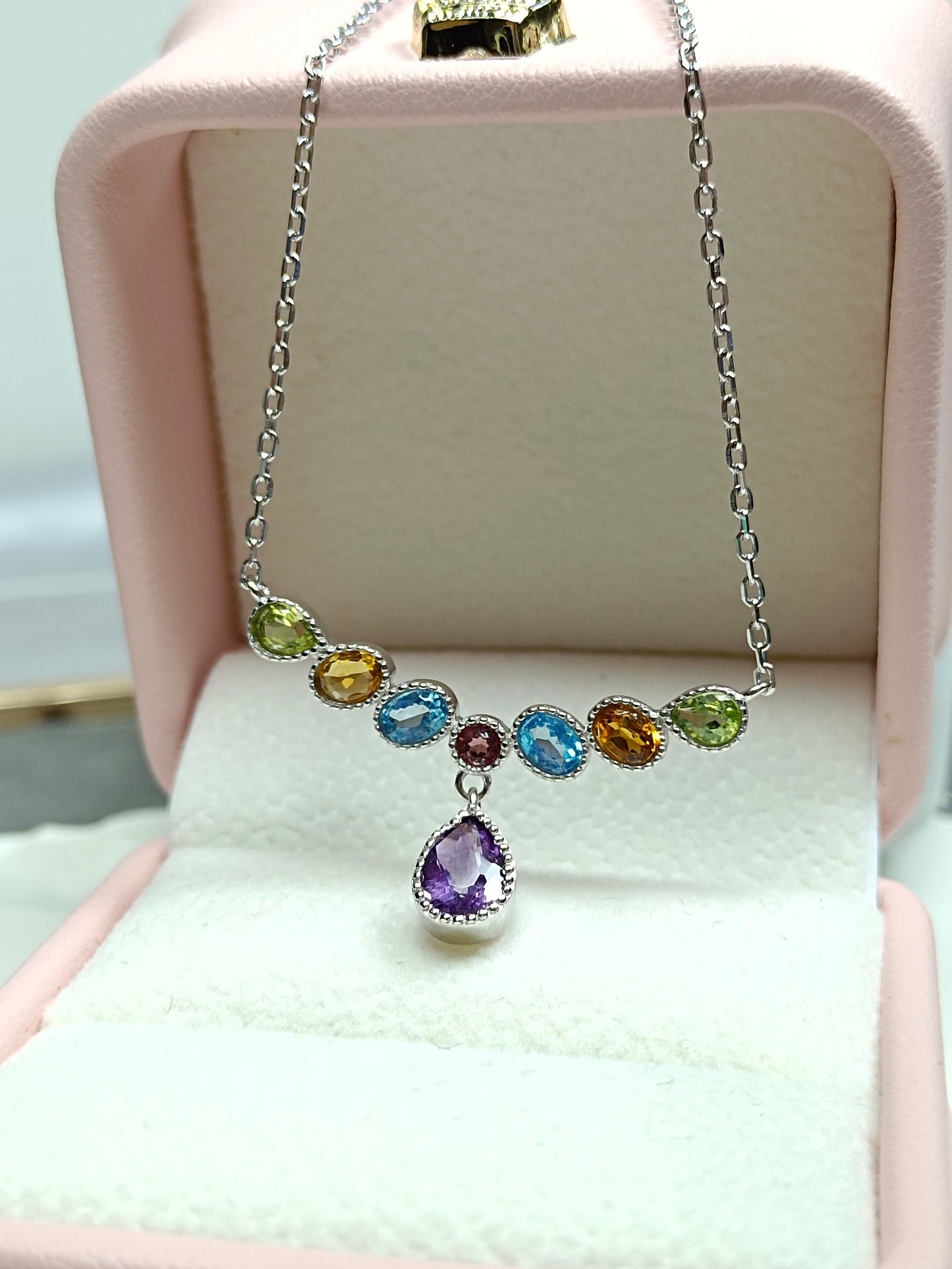 Vibrant Gemstone Necklace - A Symphony of Colors in Jewelry