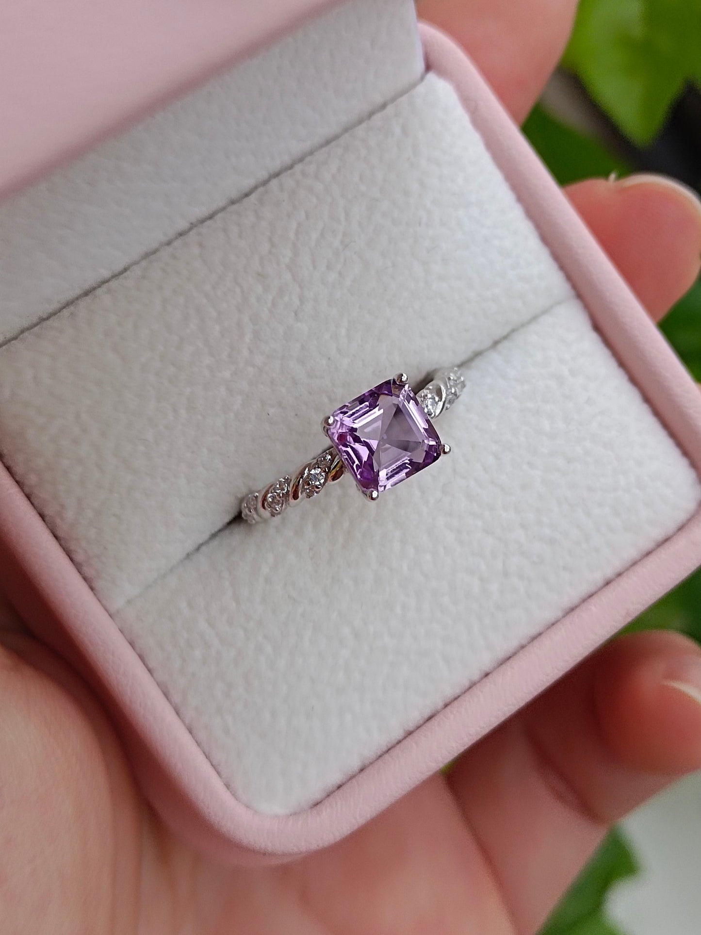 Cincin Amethyst Lavender Semulajadi - Barang Kemas Cantik untuk Romantik